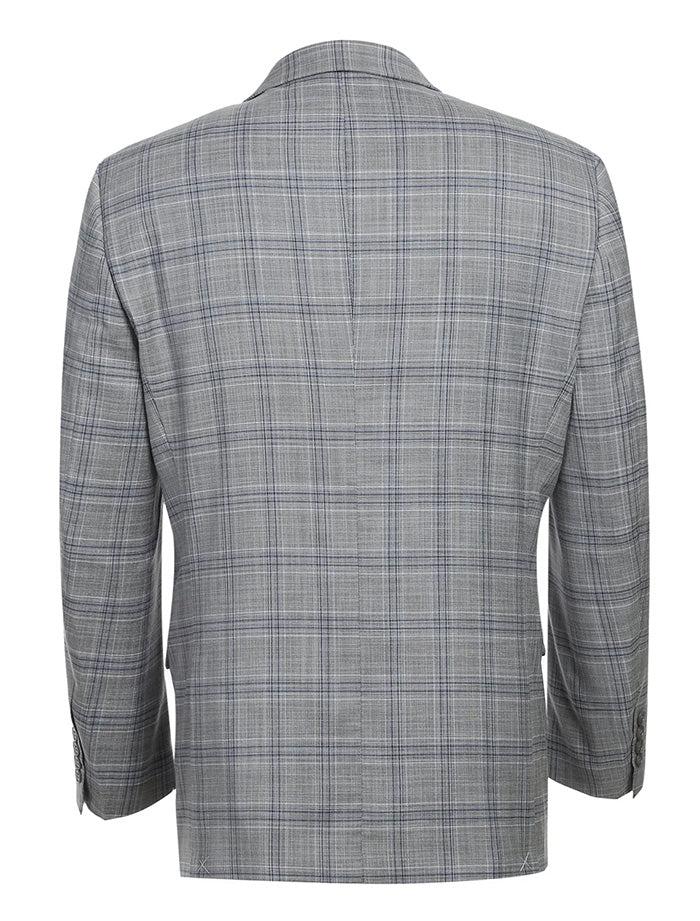 Lozano Collection - Men's 2 Piece Regular Fit Gray Plaid Suit Male Product Image
