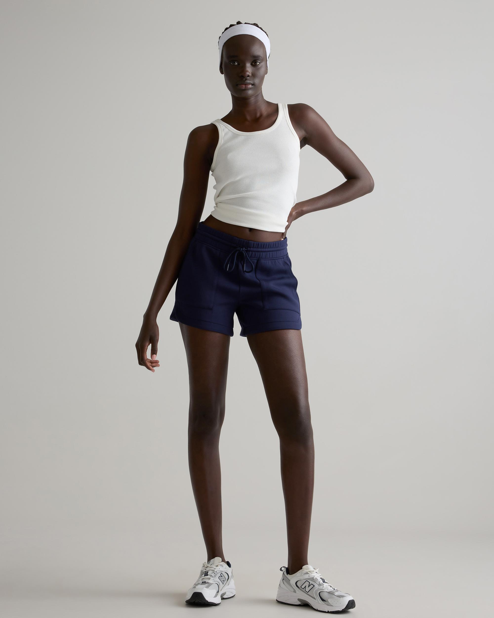 Quince | Women's CloudComfort High-Rise Sweatshorts Tencel Product Image