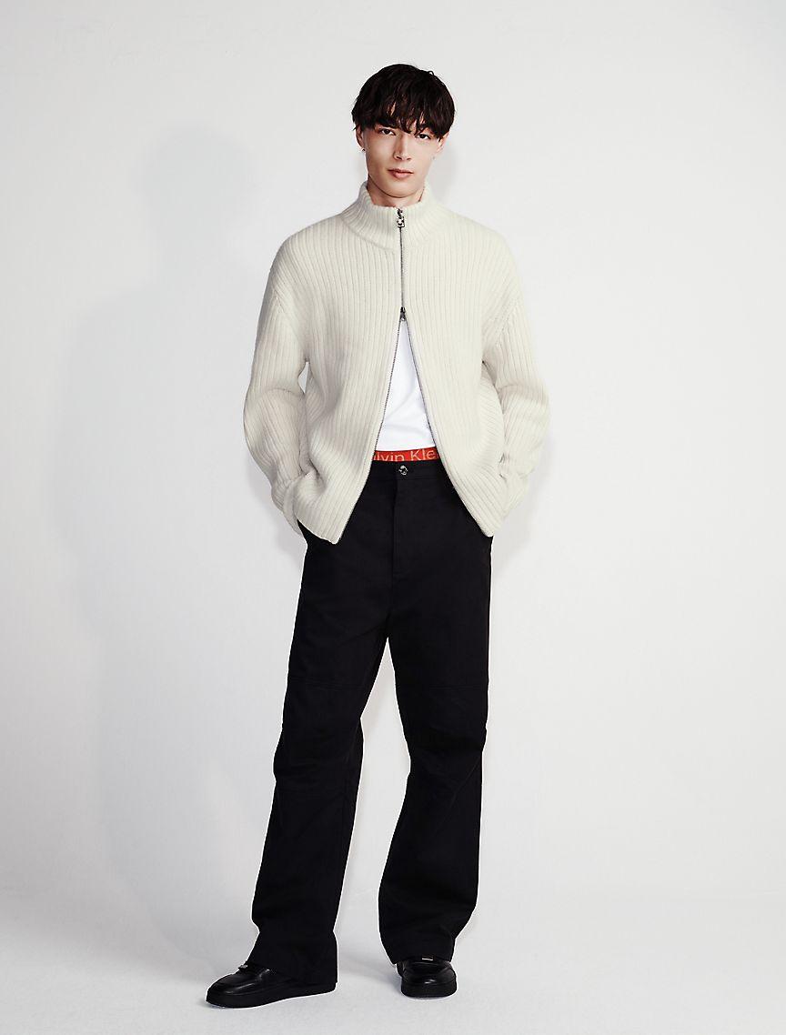 Ribbed Zip Sweater Product Image