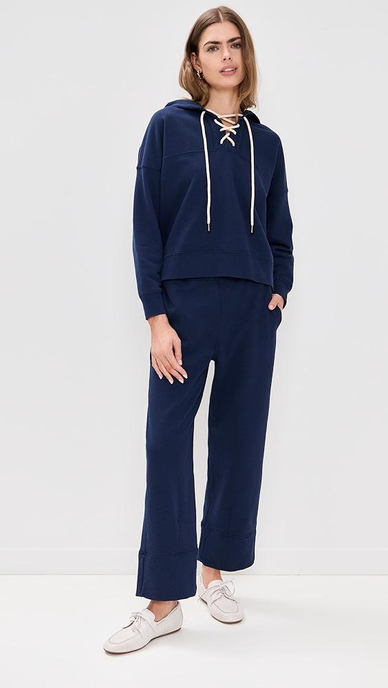 THE GREAT. The Lace Up Hoodie | Shopbop Product Image
