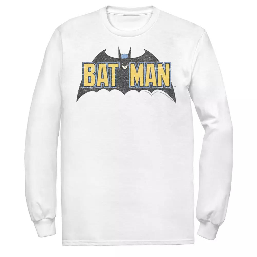 Men's DC Comics Batman Distressed Vintage Text Logo Tee,  Product Image