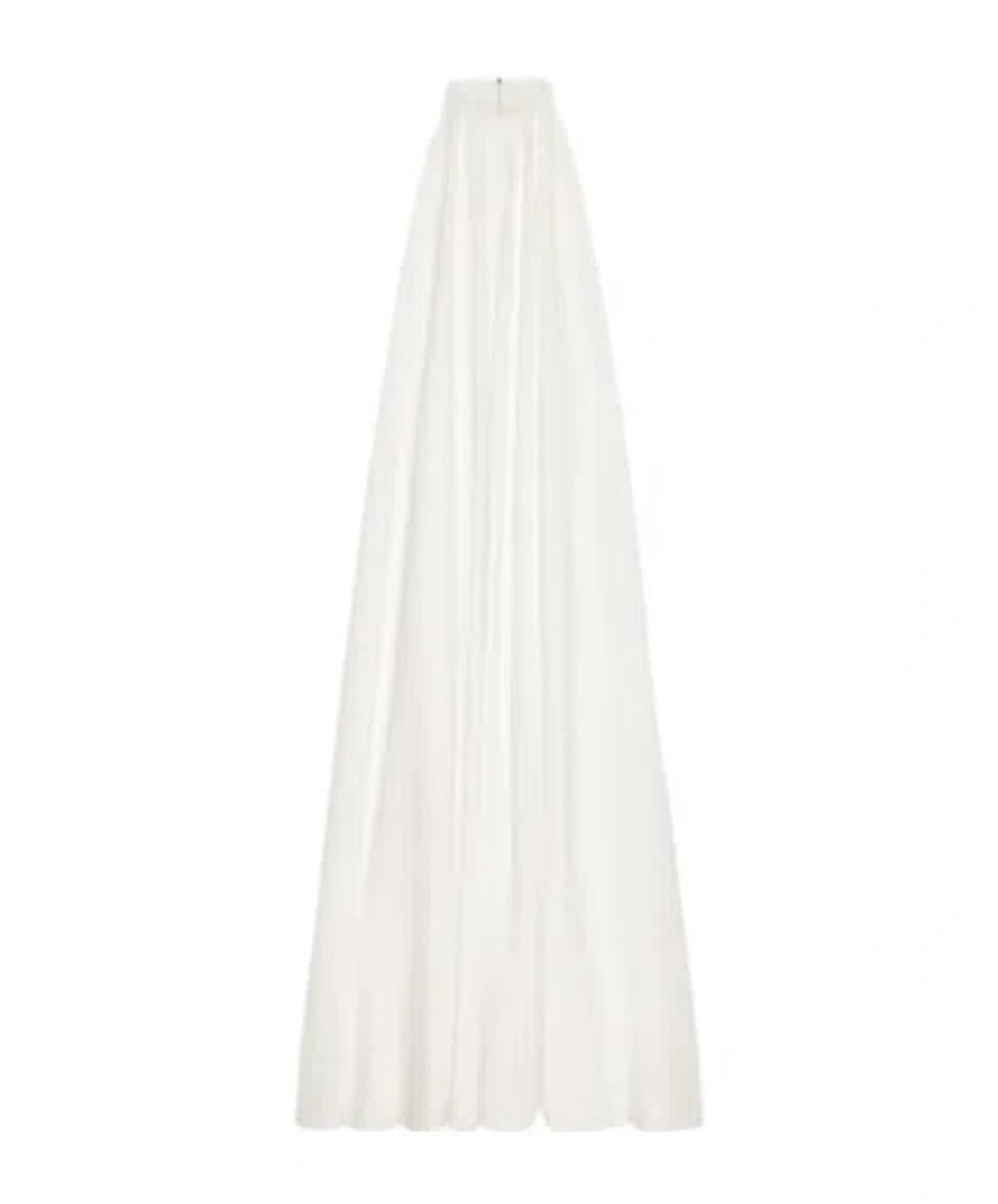 GIVENCHY Open-back Draped Cady Halterneck Maxi Dress In White Product Image