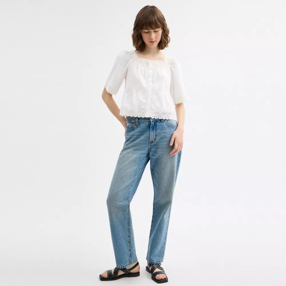 Crochet Trim Top Product Image