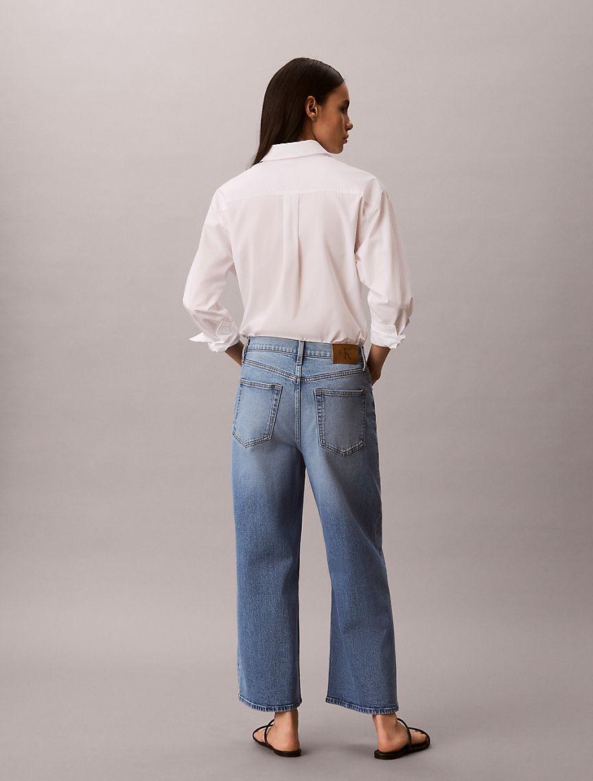 Cropped Wide Leg Jeans Product Image