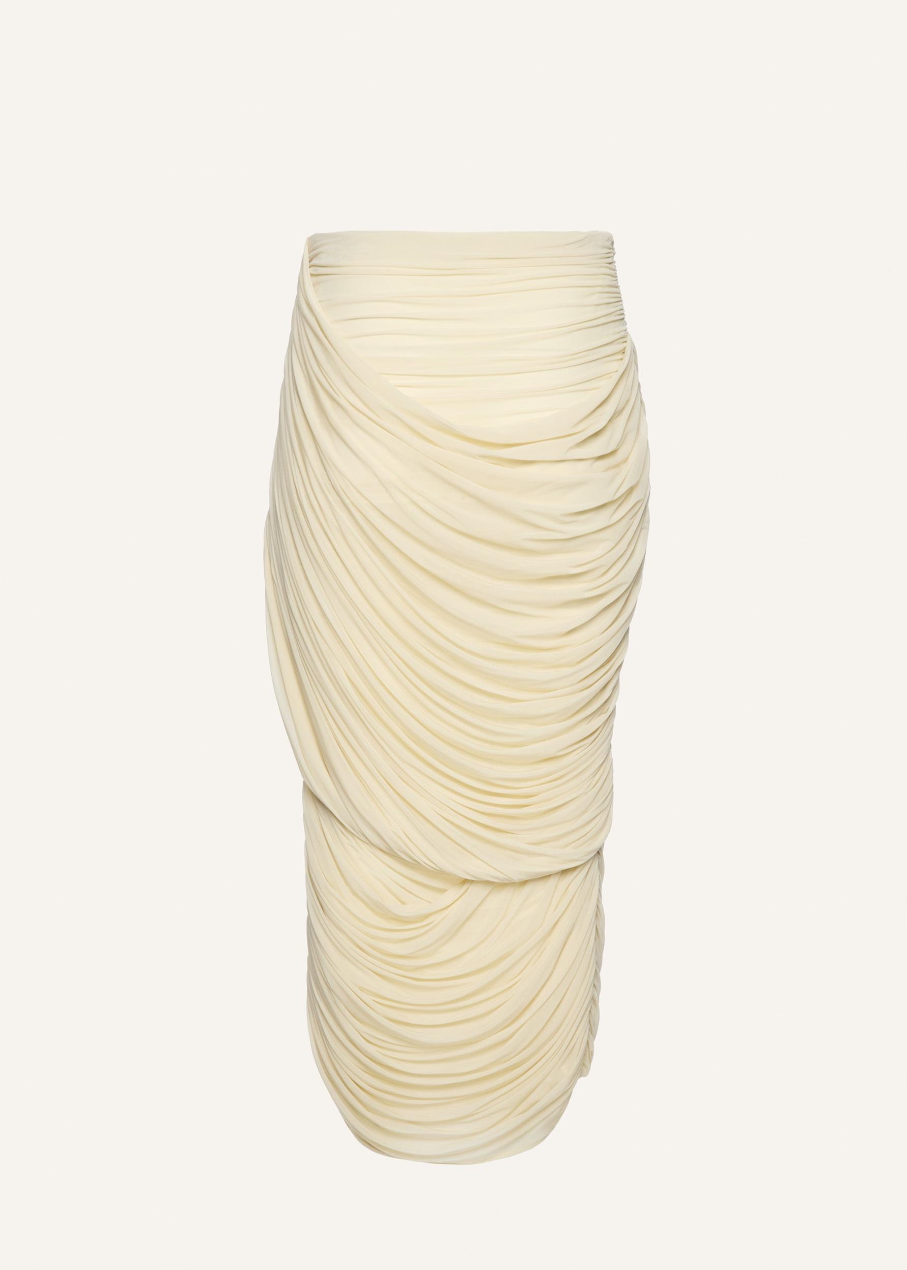 Draped midi skirt in vanilla Product Image
