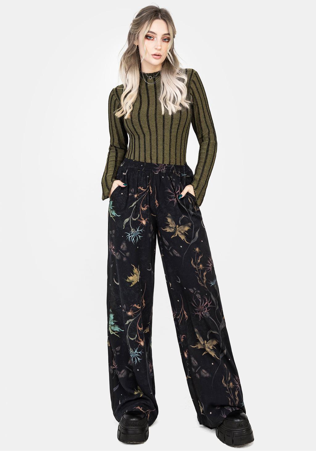 Rosanella Floral Print Straight Leg Trousers Product Image