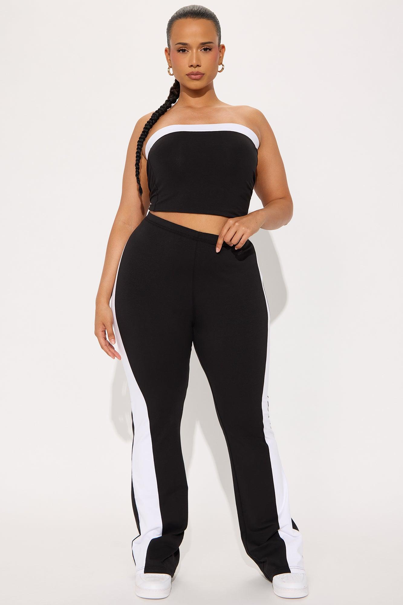On The Move Pant Set - Black/White Product Image