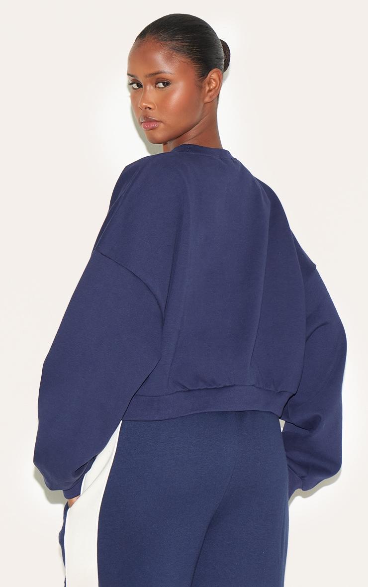Navy Premium Boxy Sweatshirt Product Image