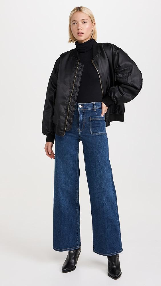 FRAME Le Slim Palazzo Bardot Pocket Jeans | Shopbop Product Image