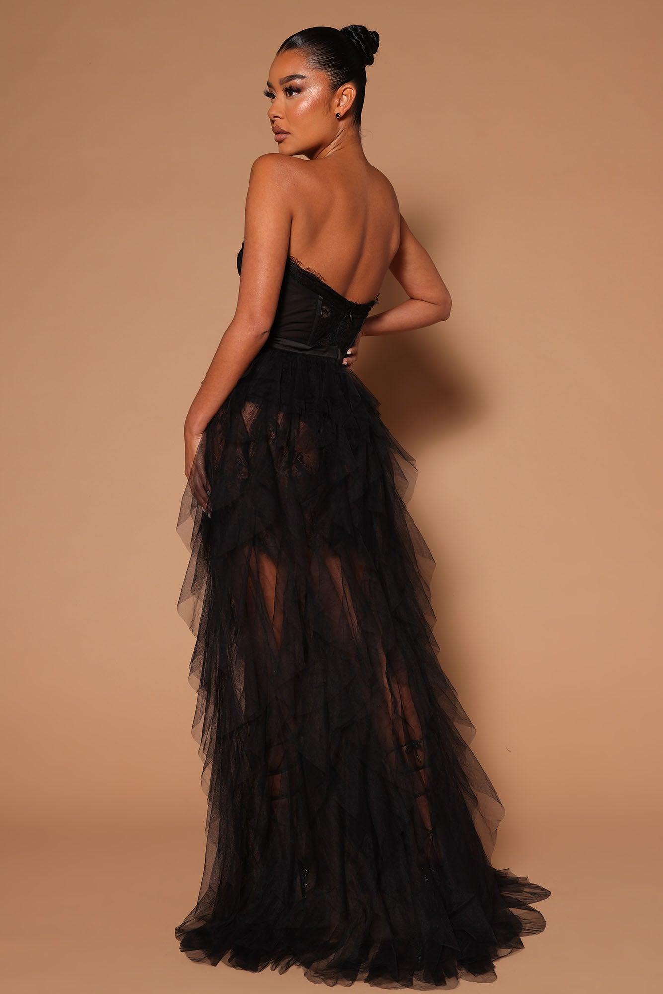 Anastasia Tulle Maxi Dress - Black Product Image