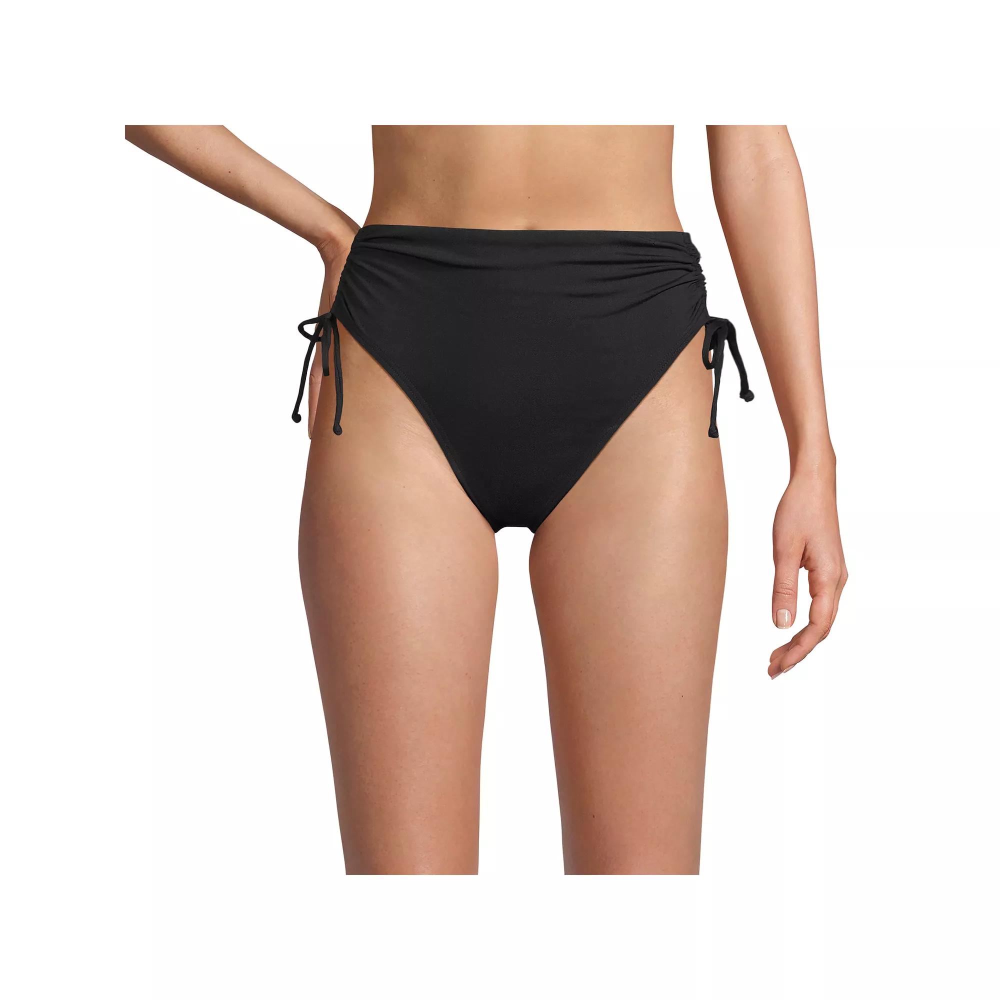 Women's Lands' End High Waisted Adjustable Bikini Bottoms,  Product Image
