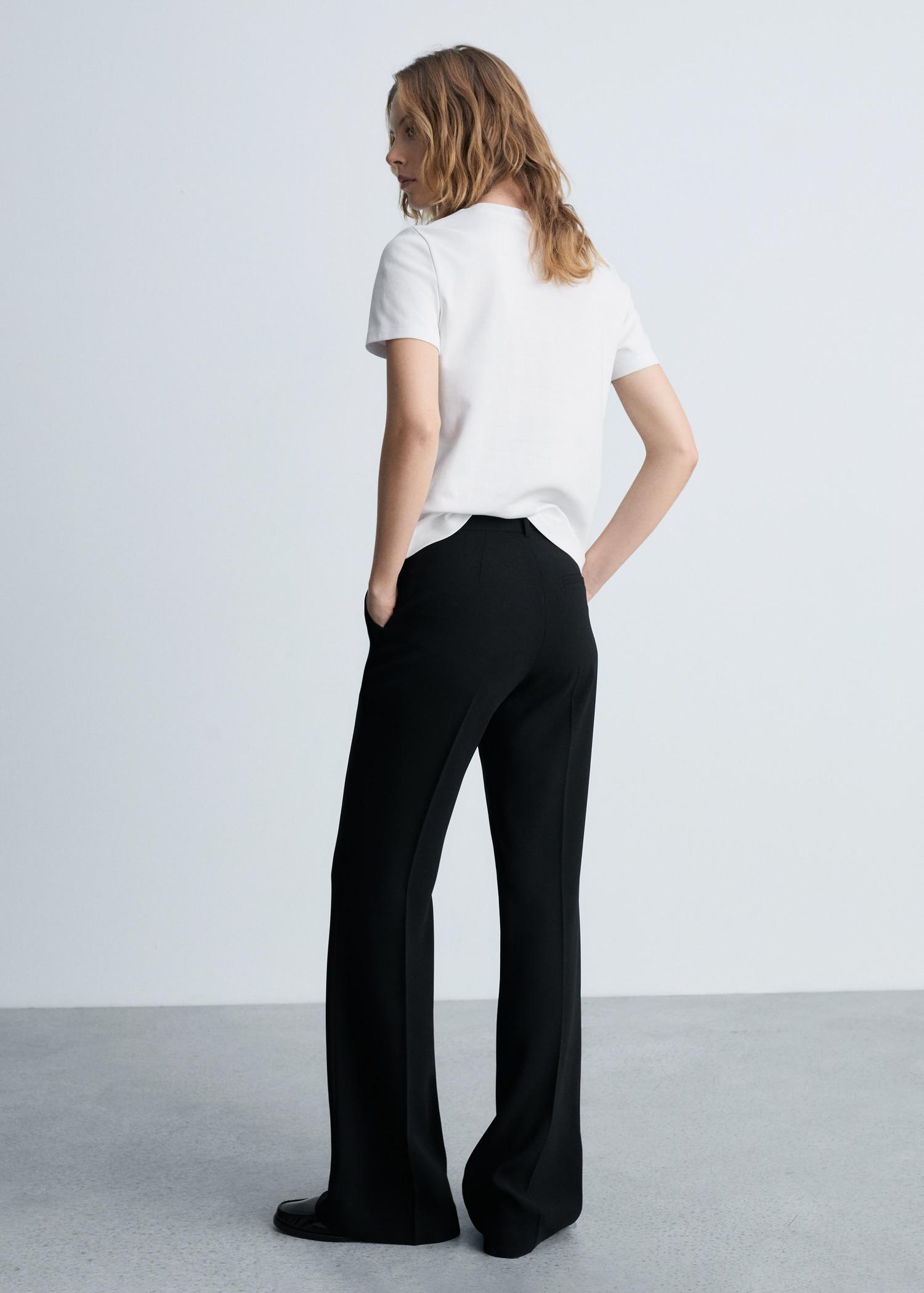 Short-sleeved cotton t-shirt - Women | MANGO USA Product Image