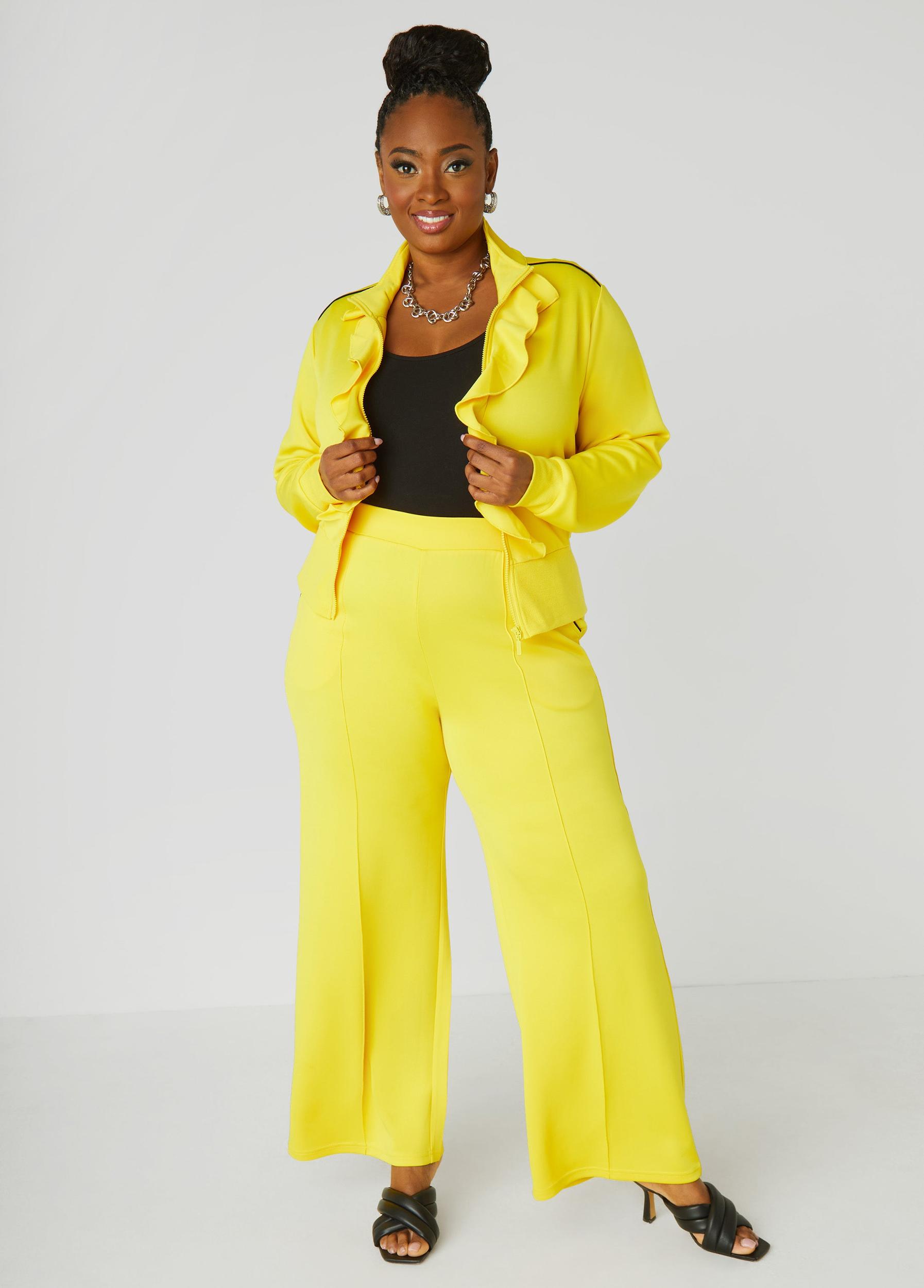 Pintucked High Waist Track Pants Product Image