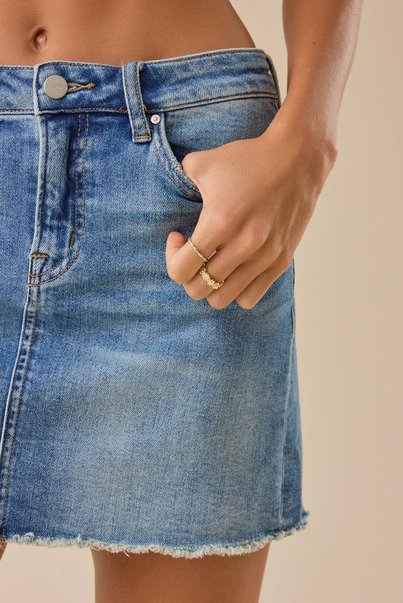 Liz Denim Mini Skirt Product Image