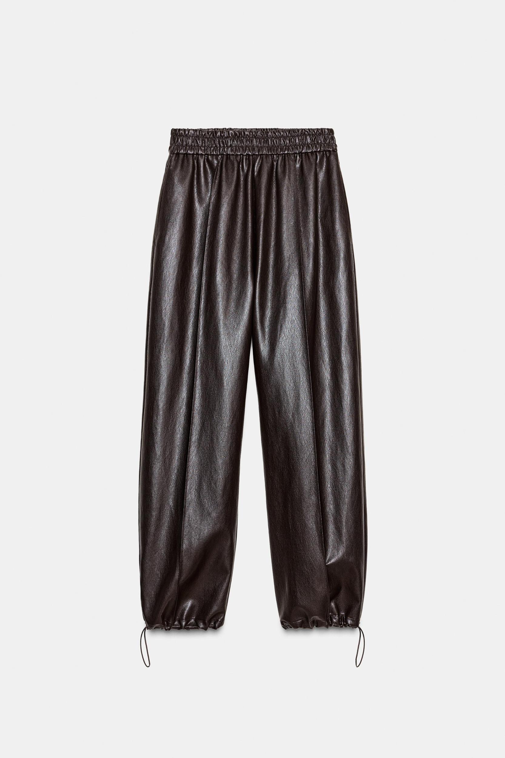 FAUX LEATHER BALLOON PANTS Product Image