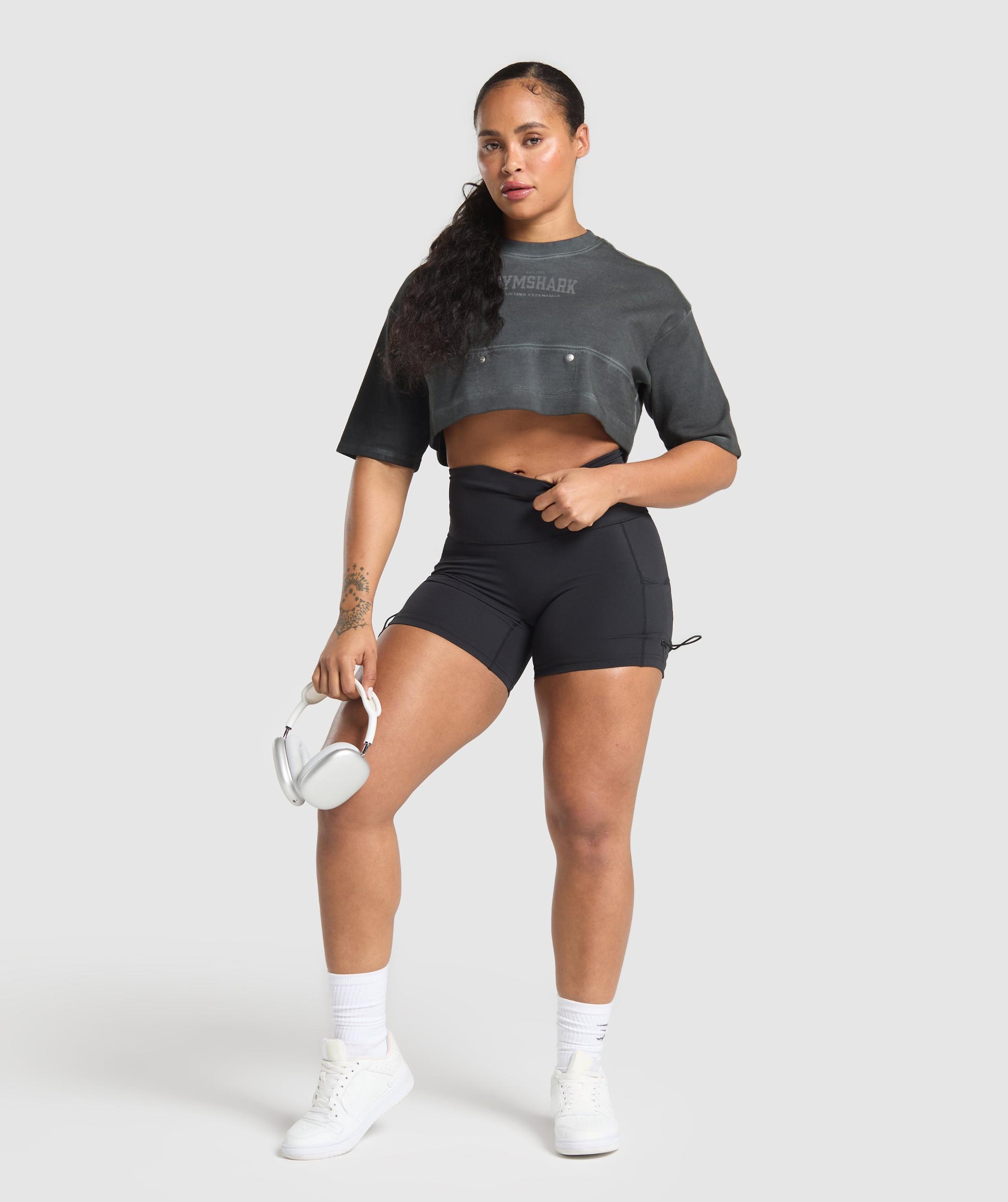 Gymshark Rest Day Heavyweight T-Shirt - Black Female Product Image