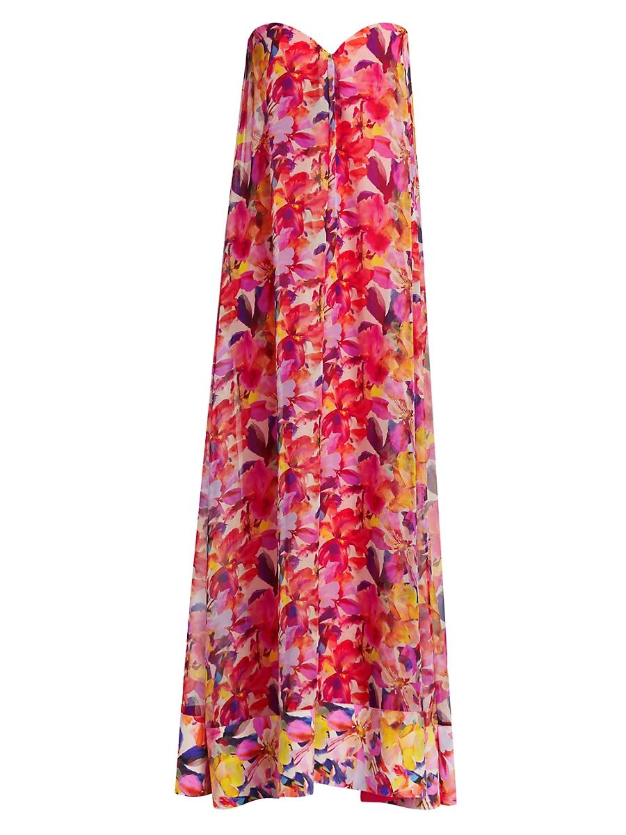 Womens Junji Chiffon Strapless Gown Product Image