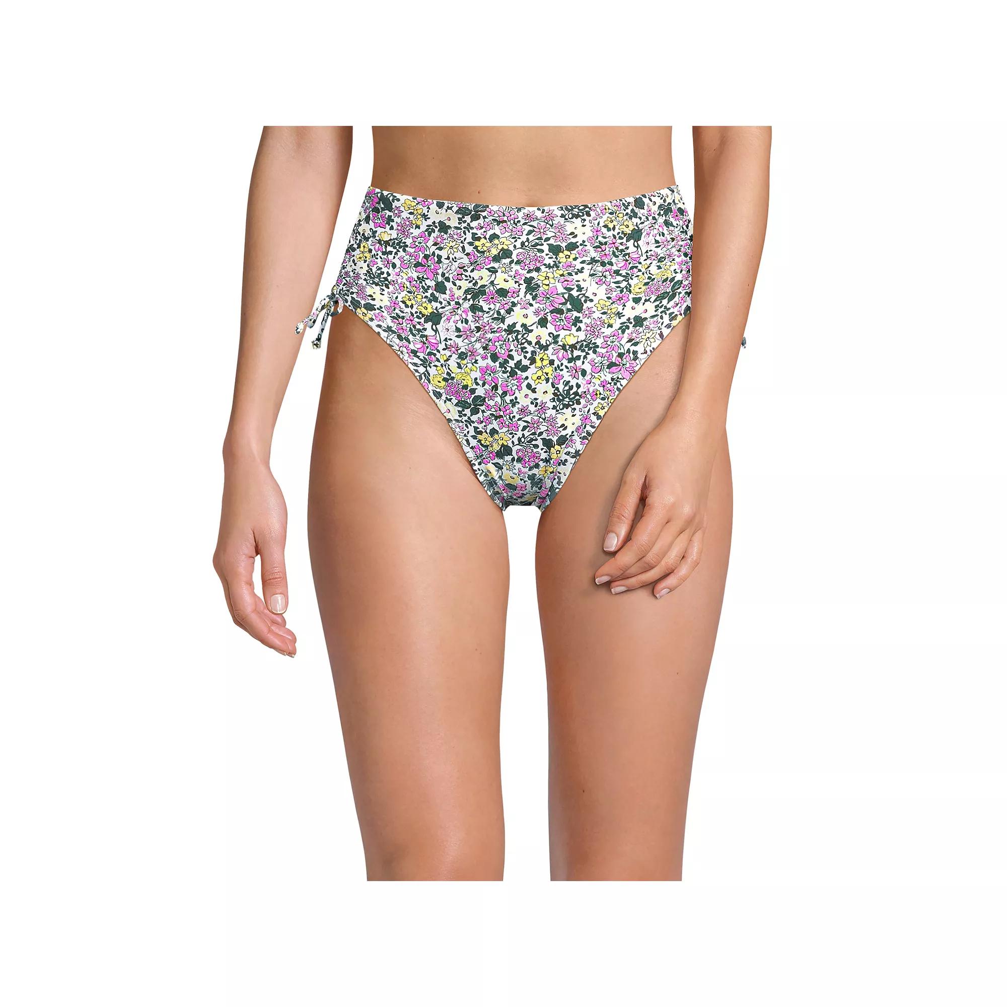 Women's Lands' End High Waisted Adjustable Bikini Bottoms,  Product Image