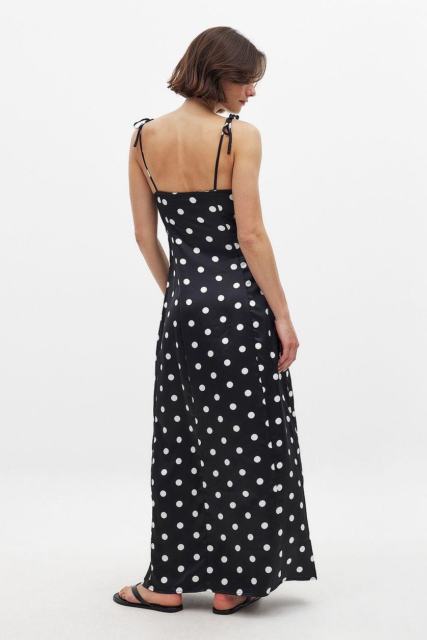Dot Print Slip Maxi Dress Product Image