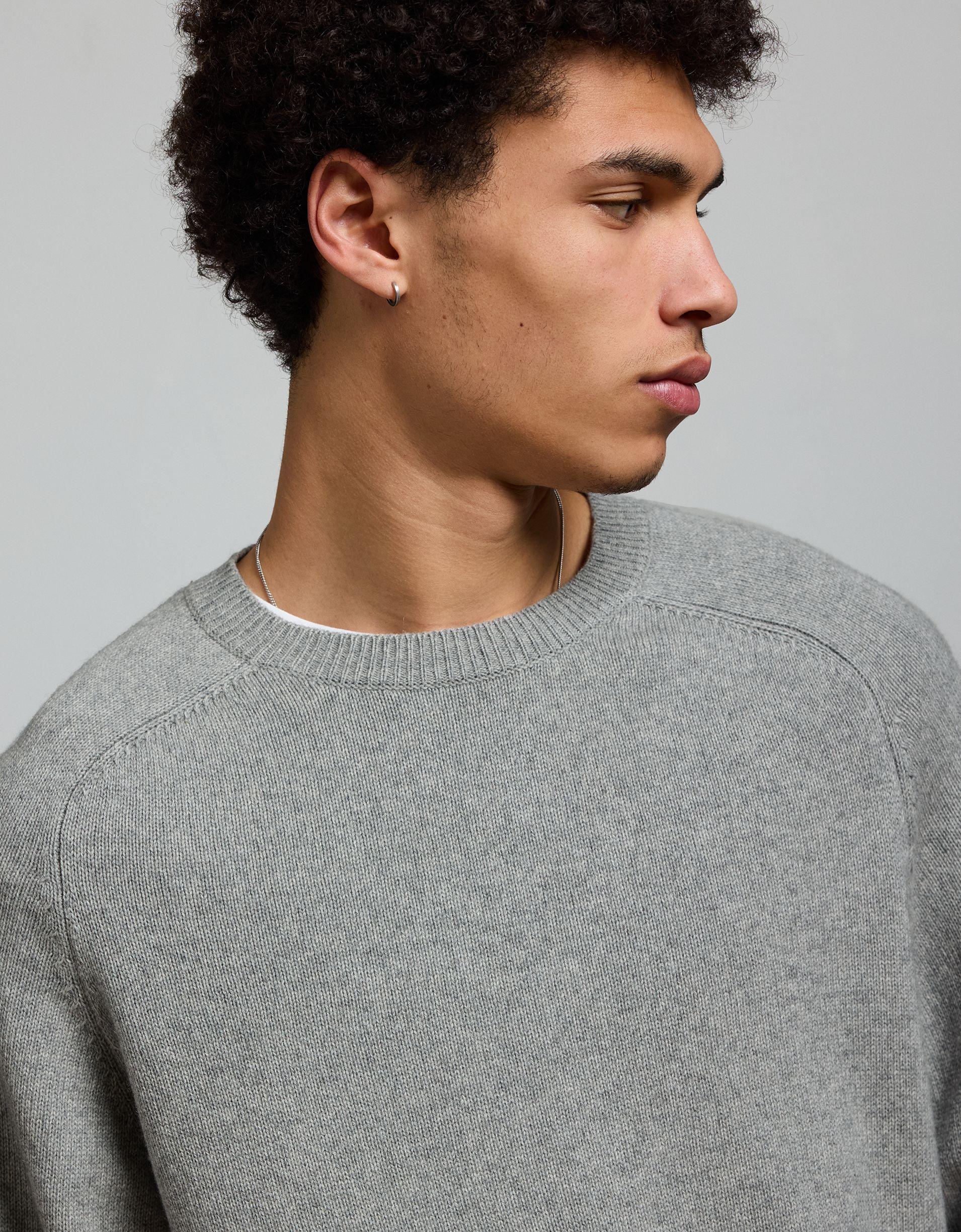 AE77 Premium Cashmere-Blend Crew Neck Sweater Product Image