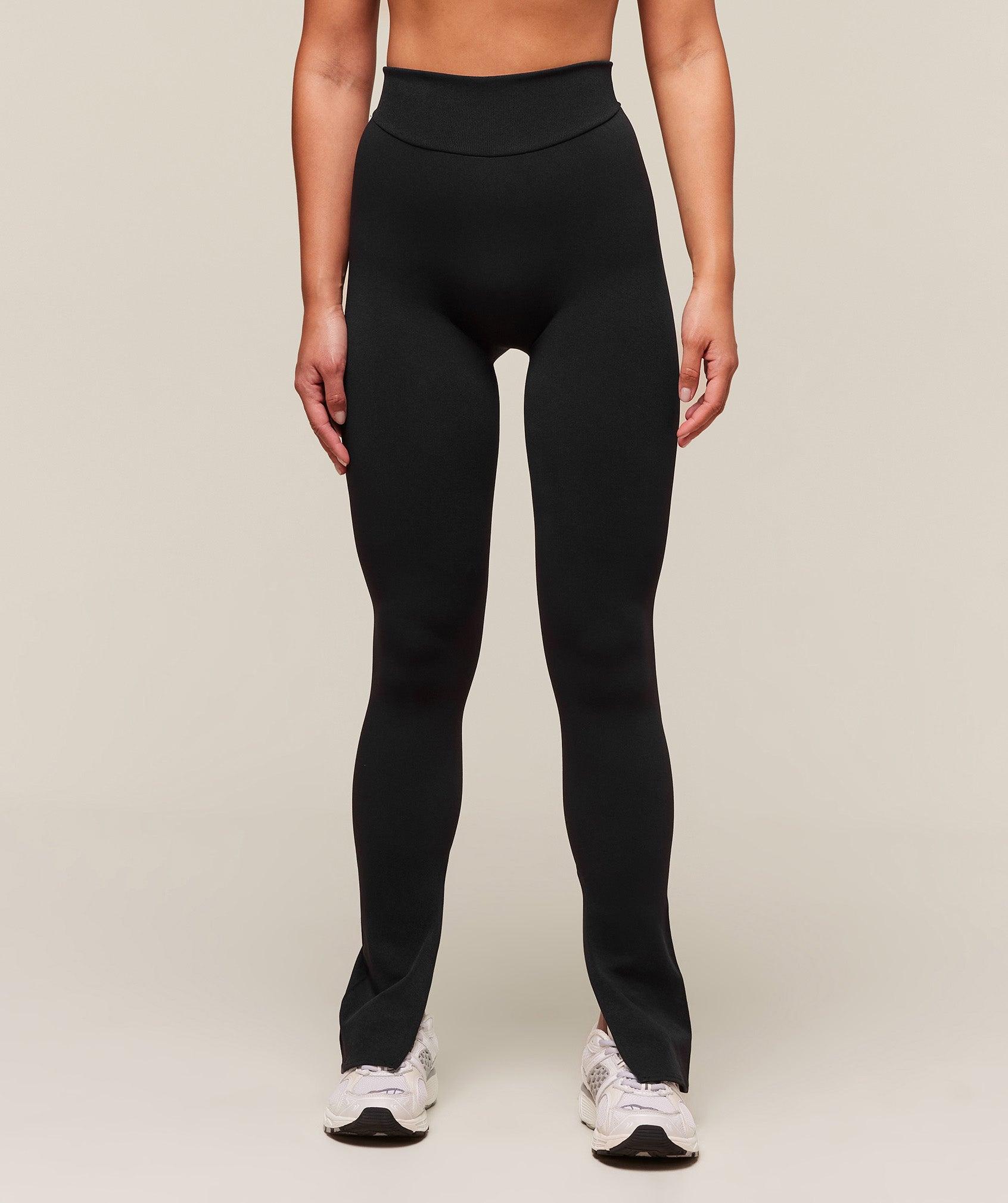 Gymshark everywear Warp Knit Flare Leggings - Black Female Product Image