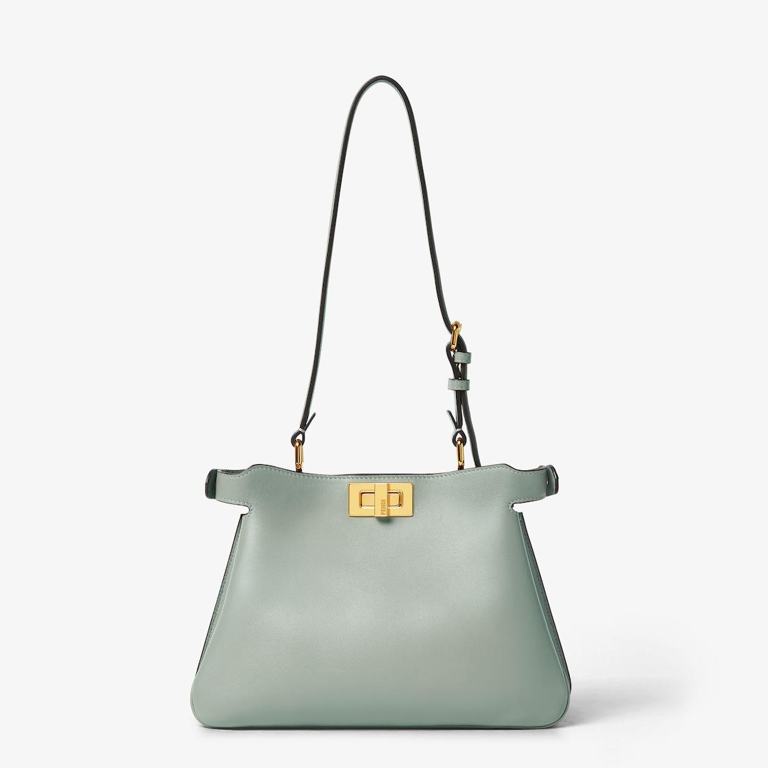Peekaboo Soft SmallMatcha green leather bag Product Image