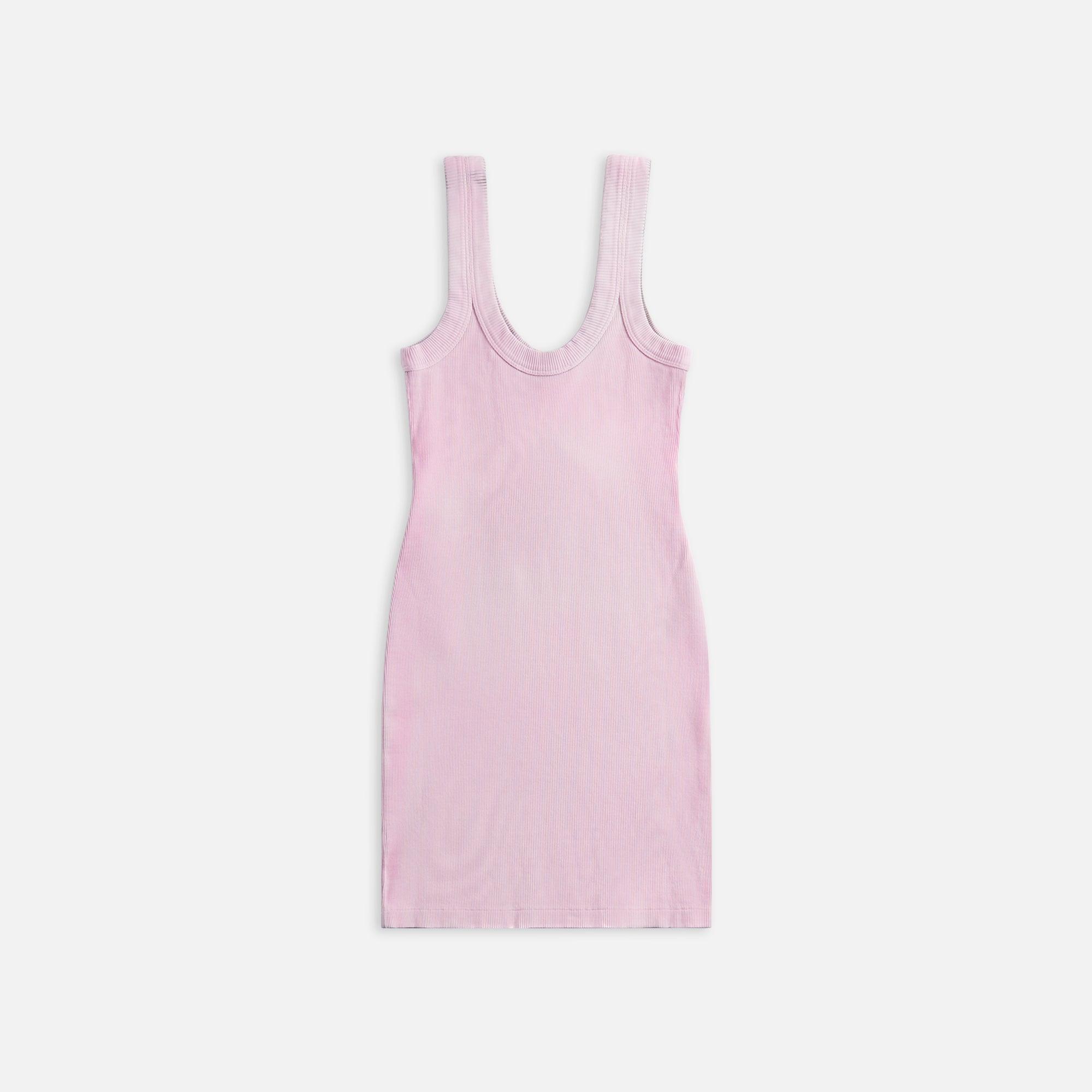 T by Alexander Wang Mini Tank Dress with Embossed Logo - Pink Female Product Image