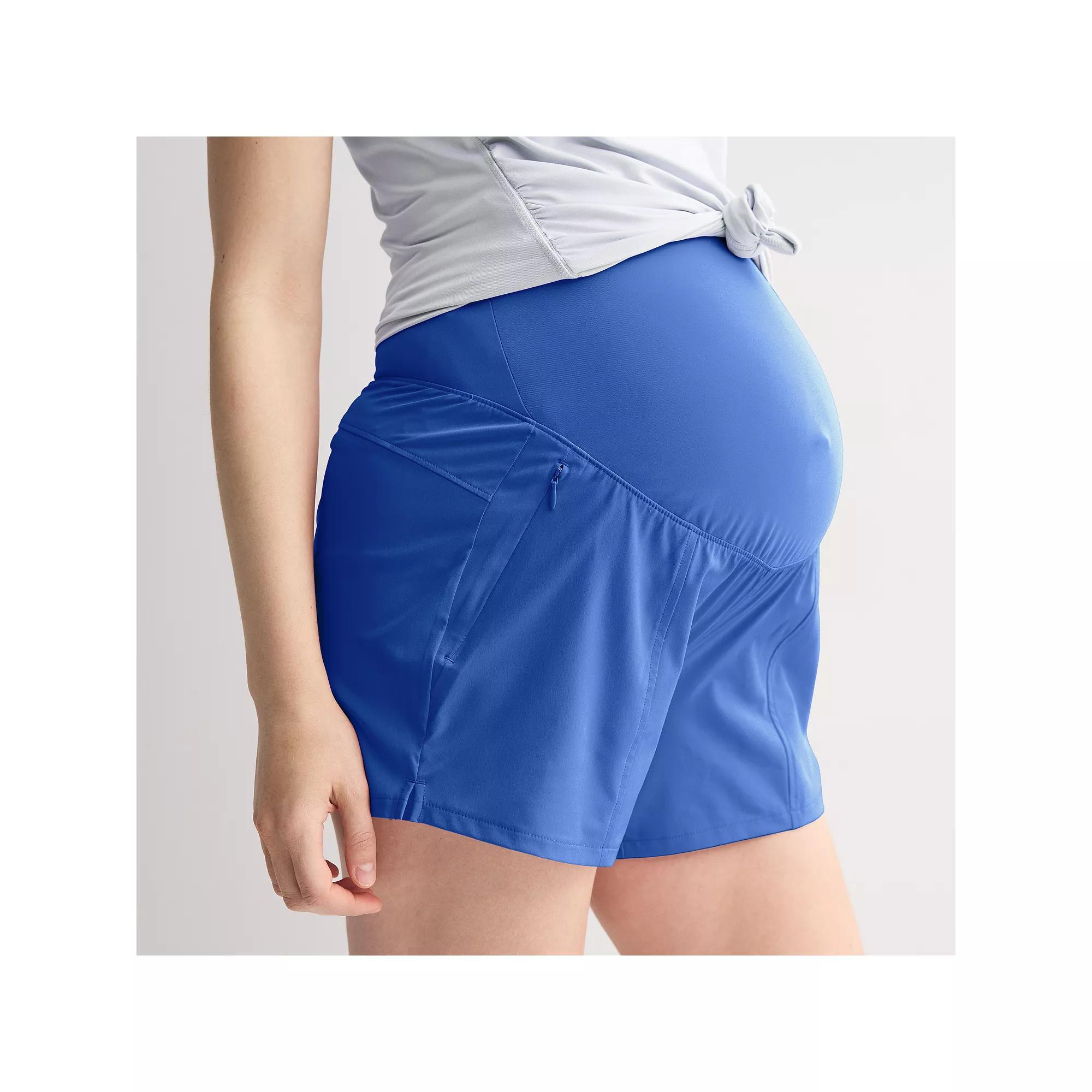 Women's Tek Gear Multi-Purpose Maternity Shorts, Size: XS, Tara Blue Product Image