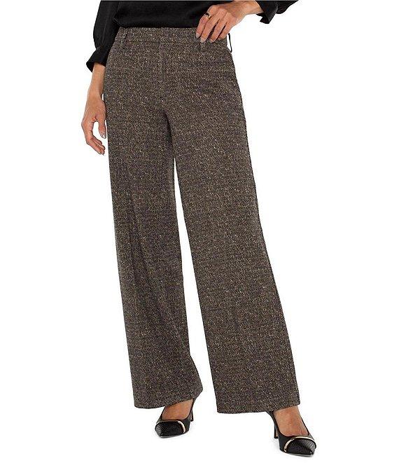 Liverpool Los Angeles Kelsey Herringbone Stretch Mid-Rise Wide Leg Trousers Product Image