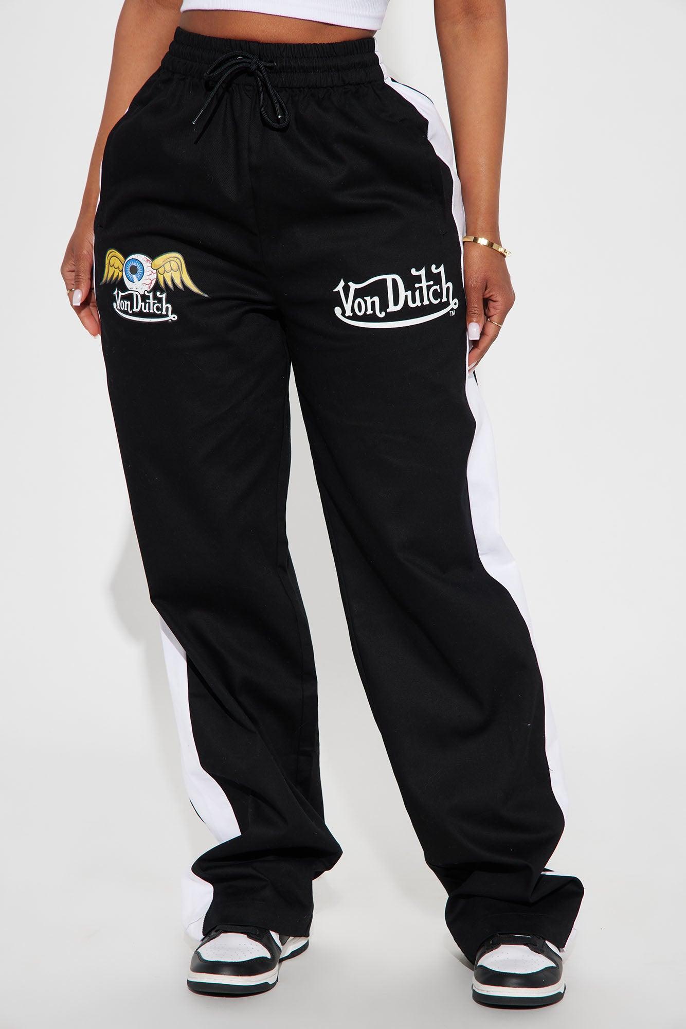 Von Dutch Track Pants - Black/White Product Image