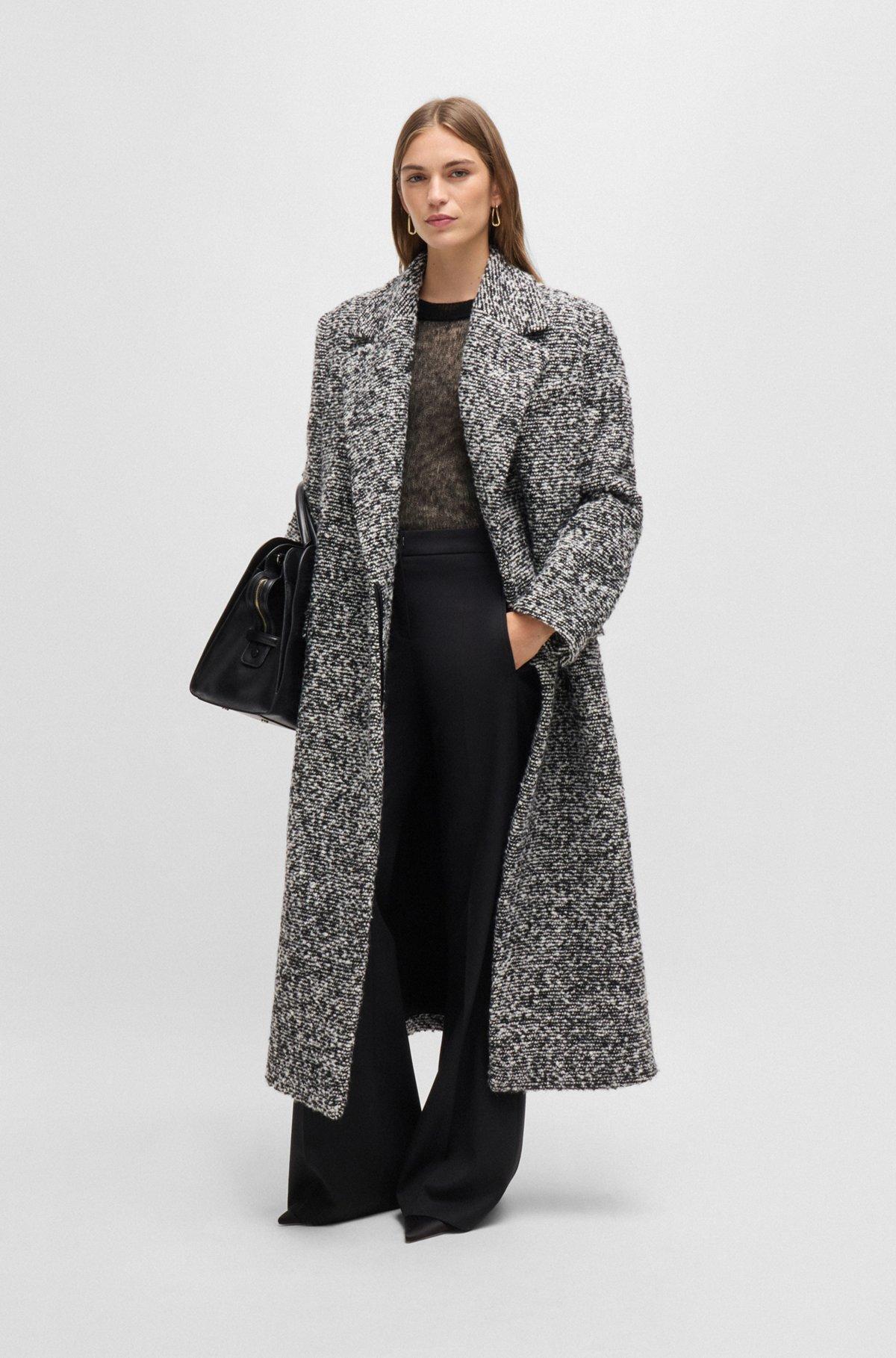 Double-layer sweater in a textured-wool blend Product Image