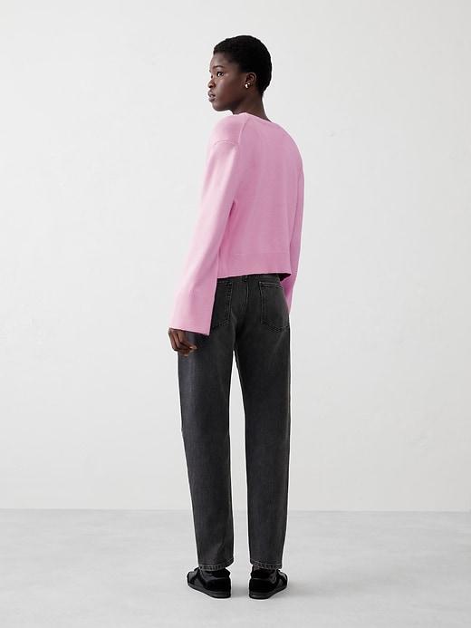 Bell-Sleeve Cardigan Sweater Product Image