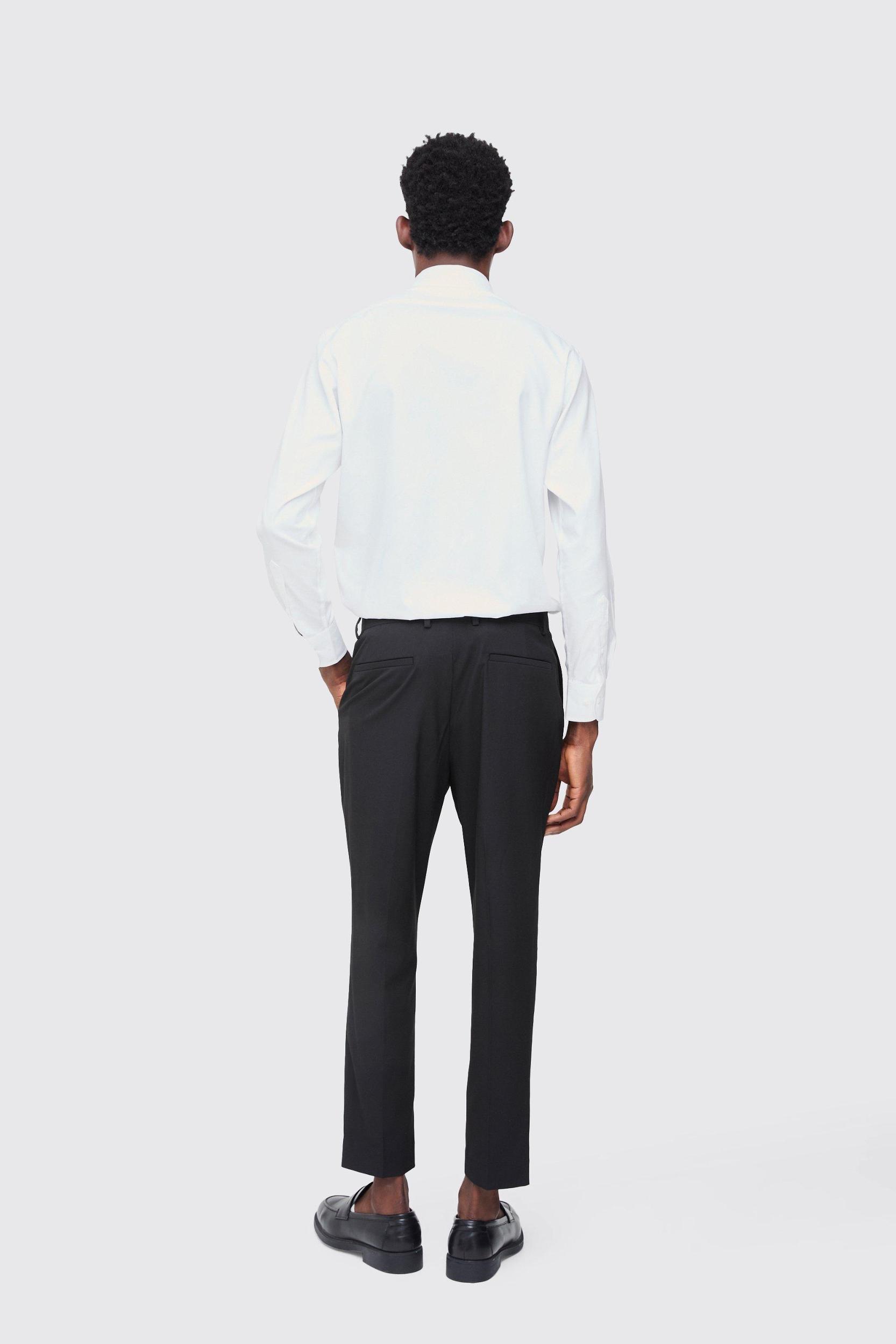 Fixed Waist Pleat Front Tapered Tailored Pants | boohooMAN USA Product Image