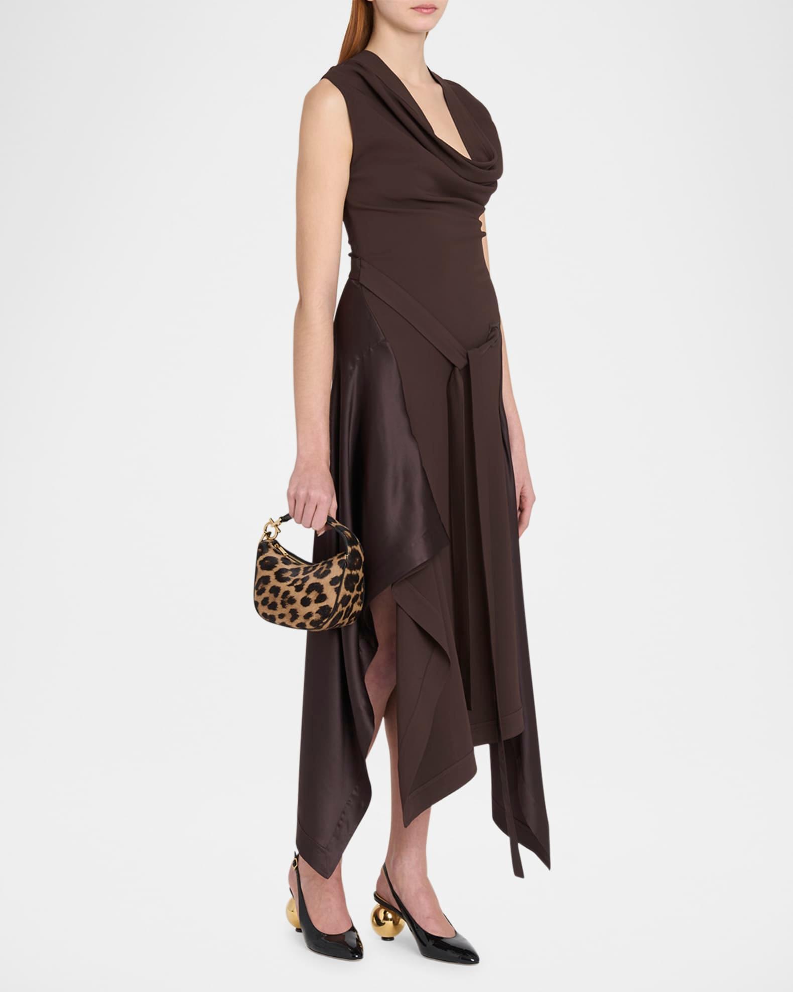 Smile Leopard Calf Hair Top-Handle Bag Product Image