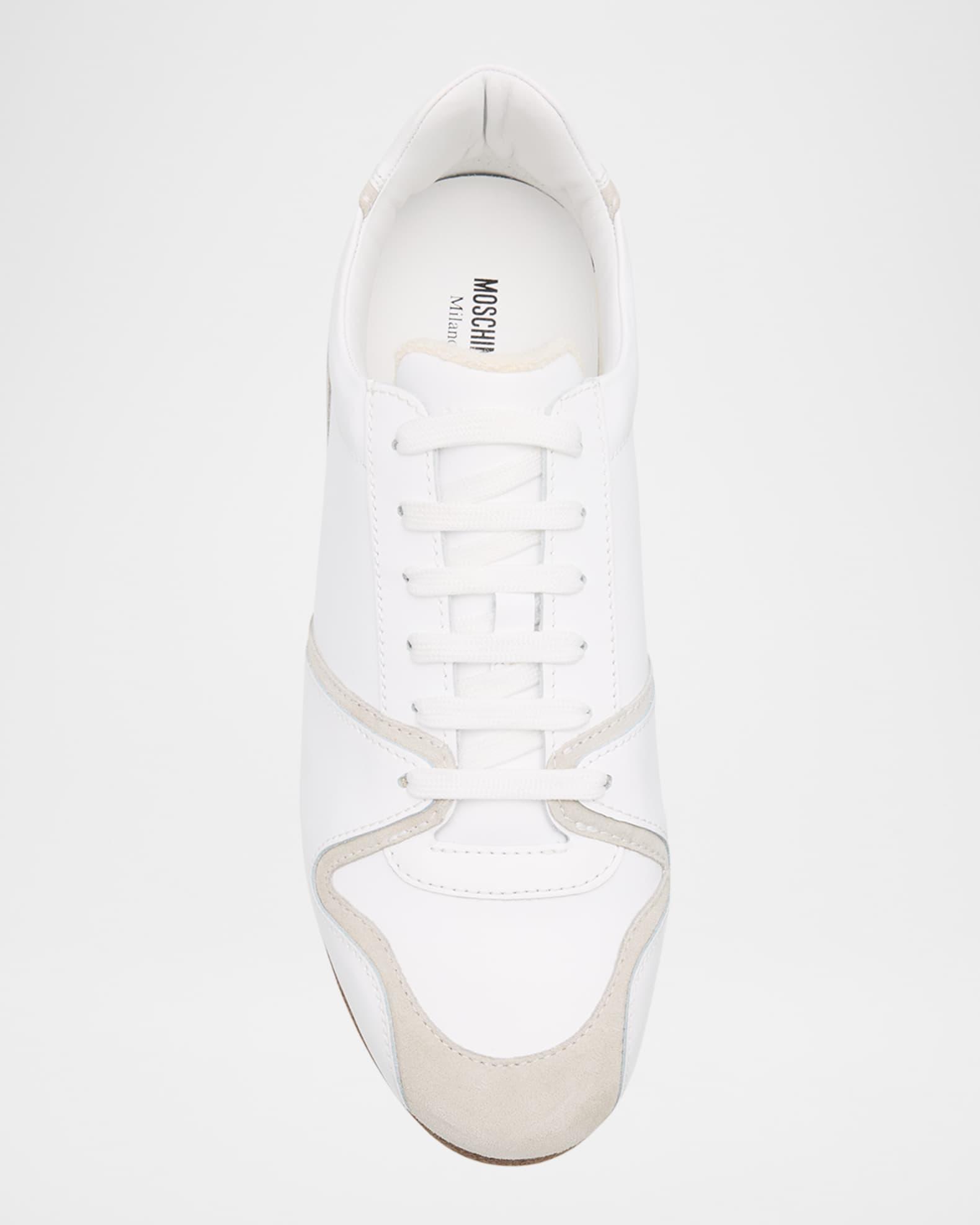 Men's Leather and Suede Low-Top Sneakers Product Image