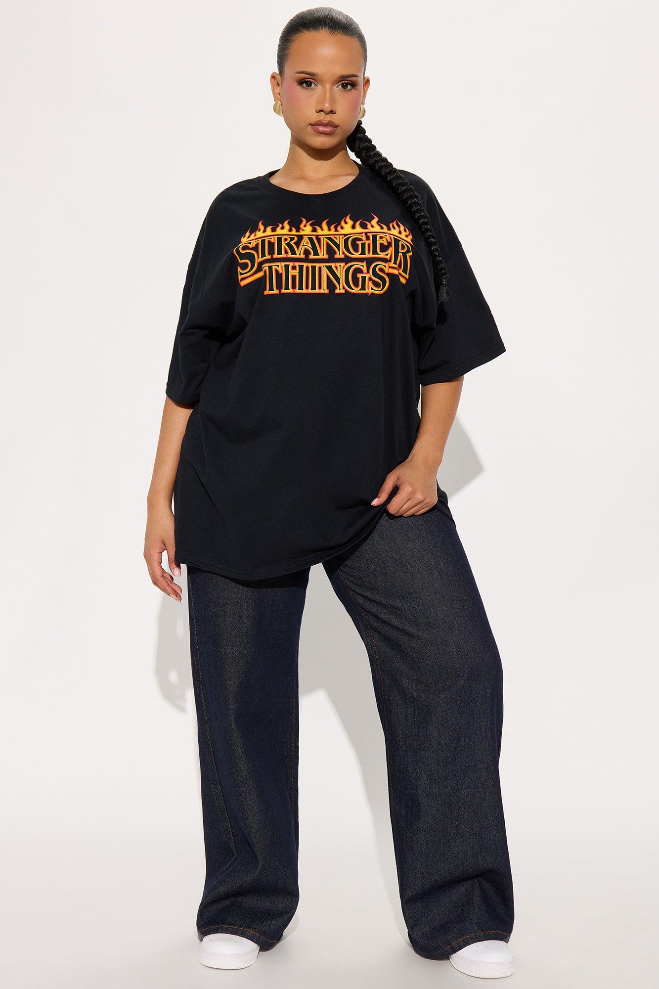 Stranger Things Oversized Tee - Black Product Image