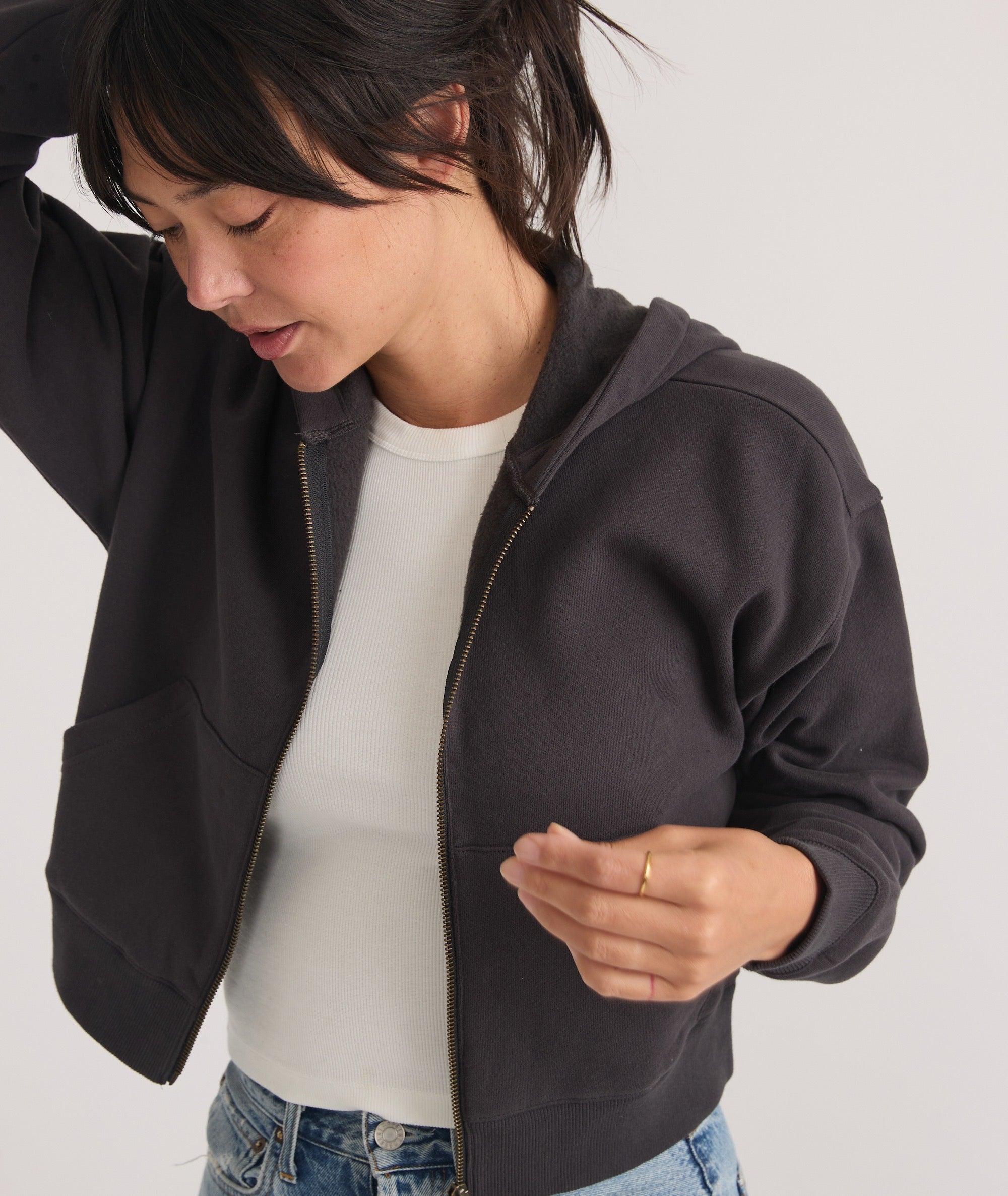 Anytime Cropped Full Zip Sweatshirt Product Image