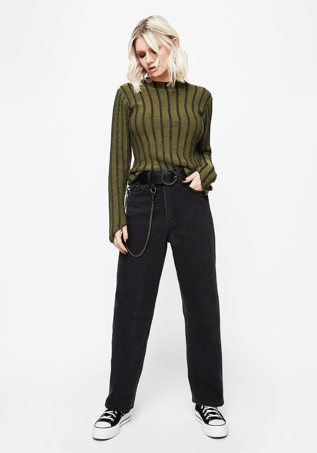 Malevolence Denim Barrel Leg Jeans Product Image