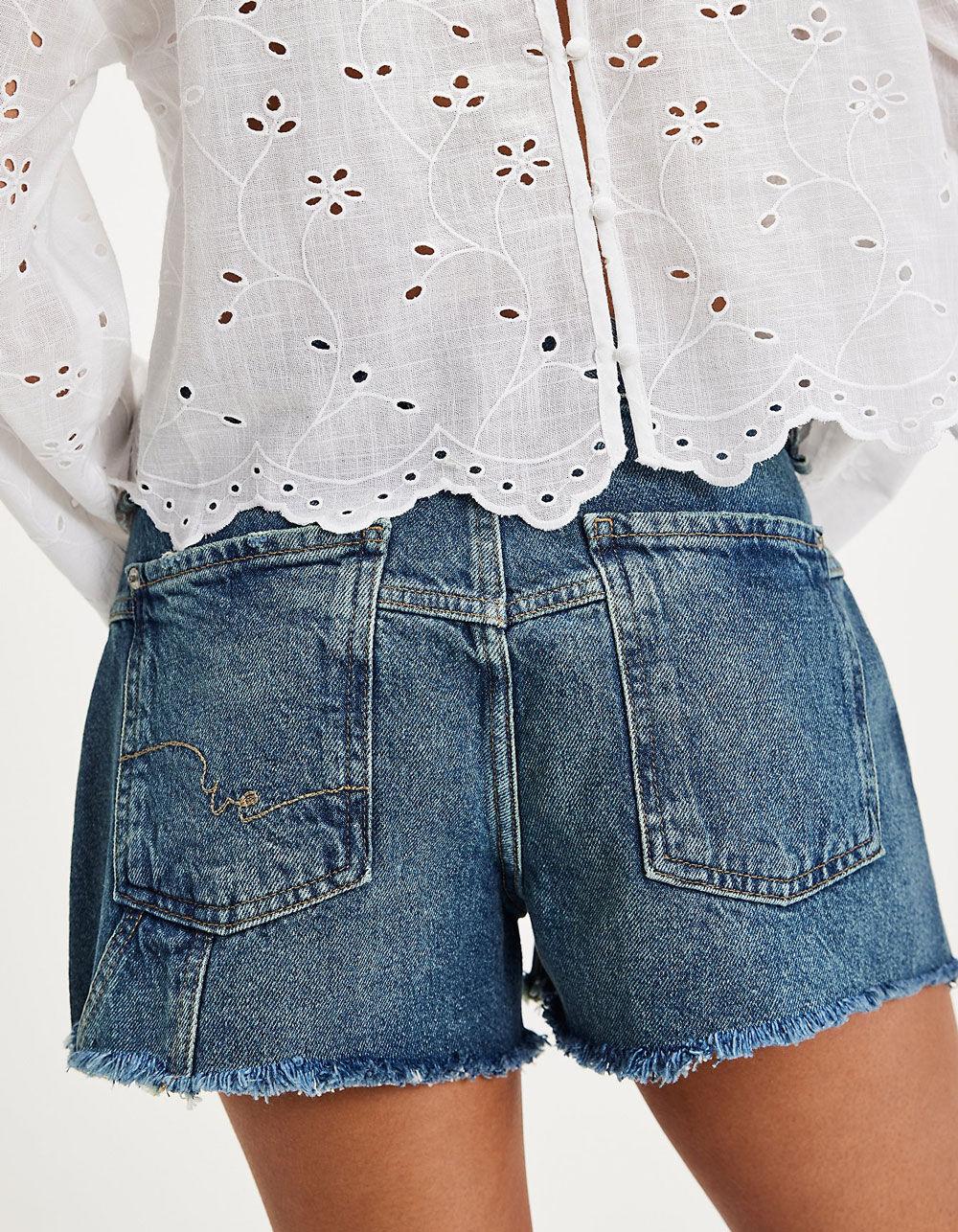 FREE PEOPLE Now Or Never Womens Denim Shorts - MEDIUM WASH Product Image
