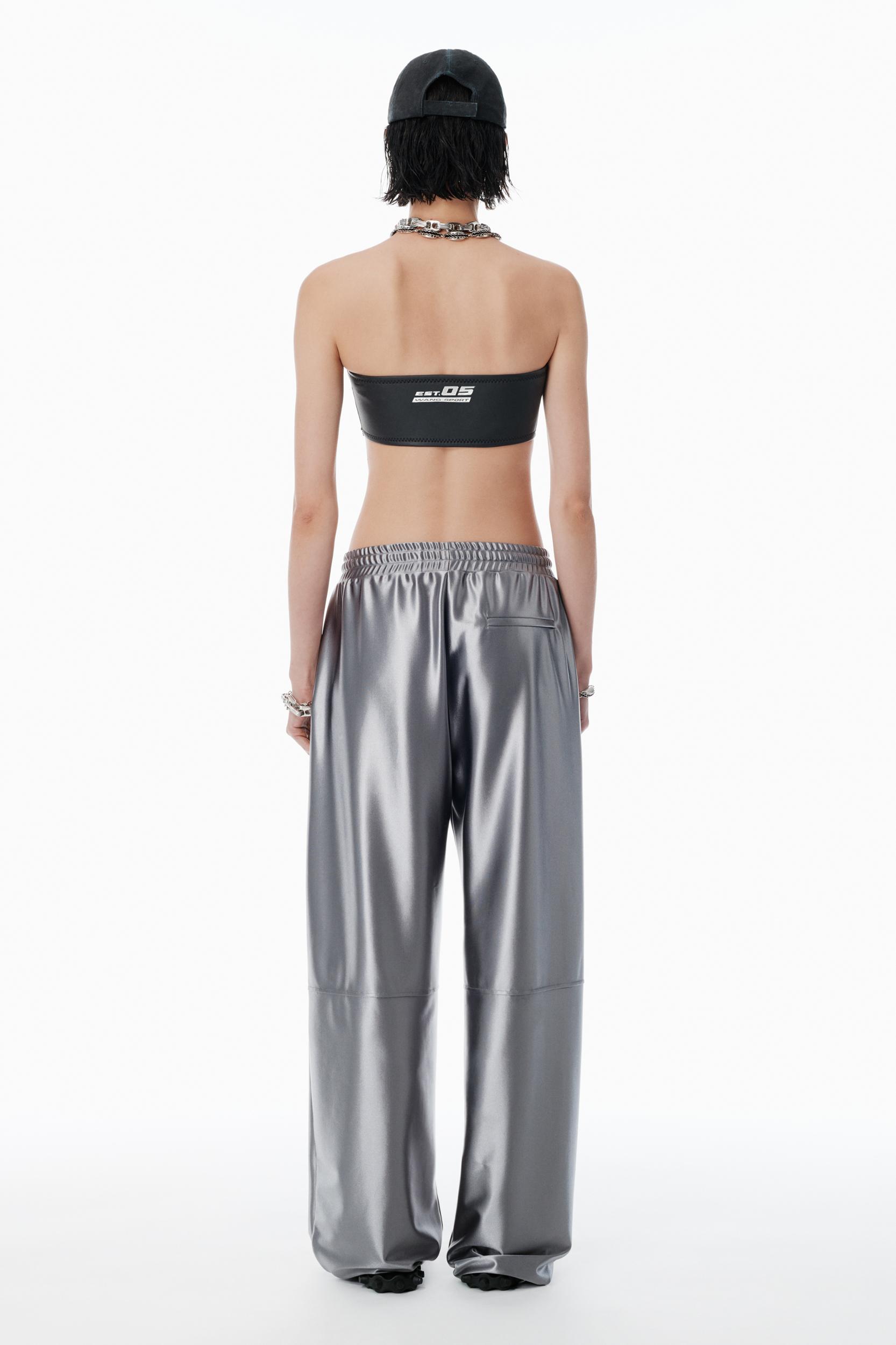 Grey Satin Faille Sweatpants Product Image