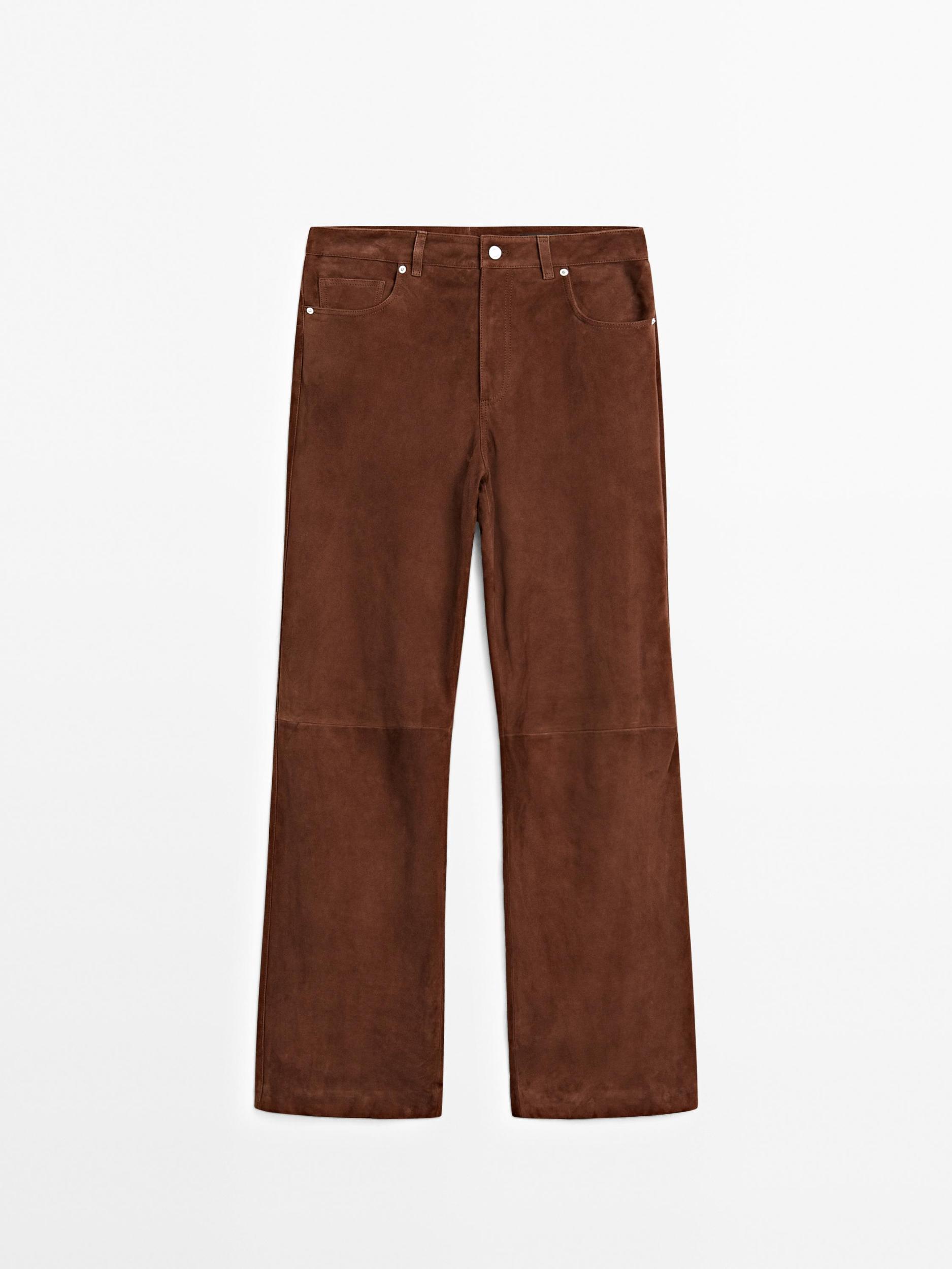 Suede leather trousers Product Image