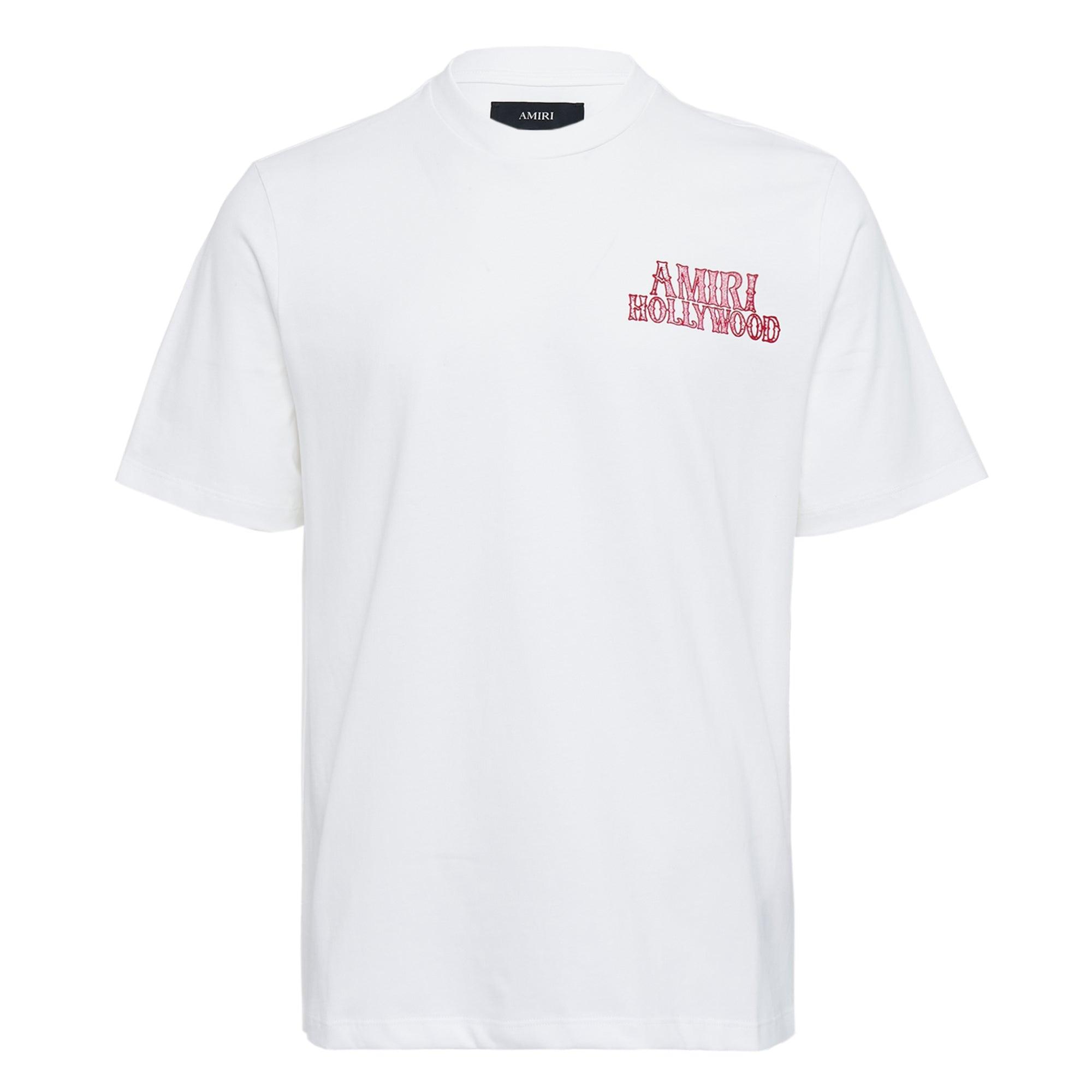 AMIRI Hollywood Oversize Logo Graphic T-shirt In White Product Image