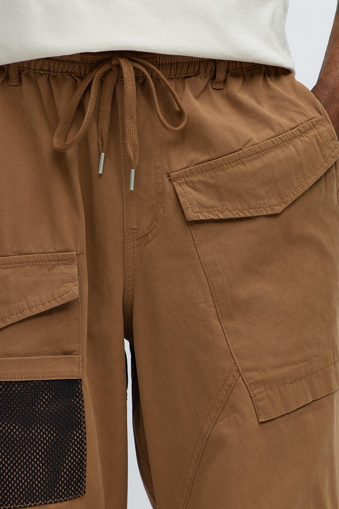Baggy Lester Cargo Pants - Brown Male Product Image