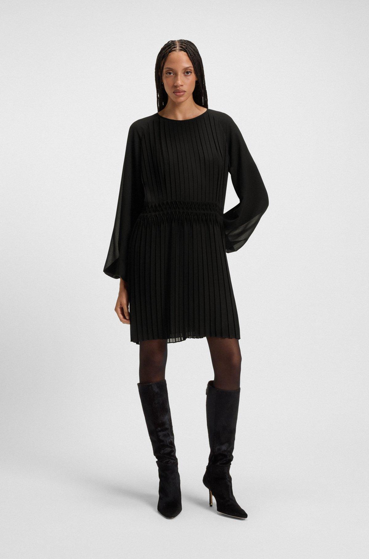 Plissé dress with smocked waistband Product Image