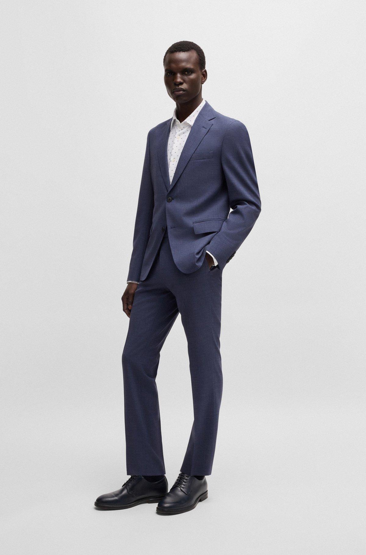 Slim-fit shirt in printed performance-stretch material Product Image