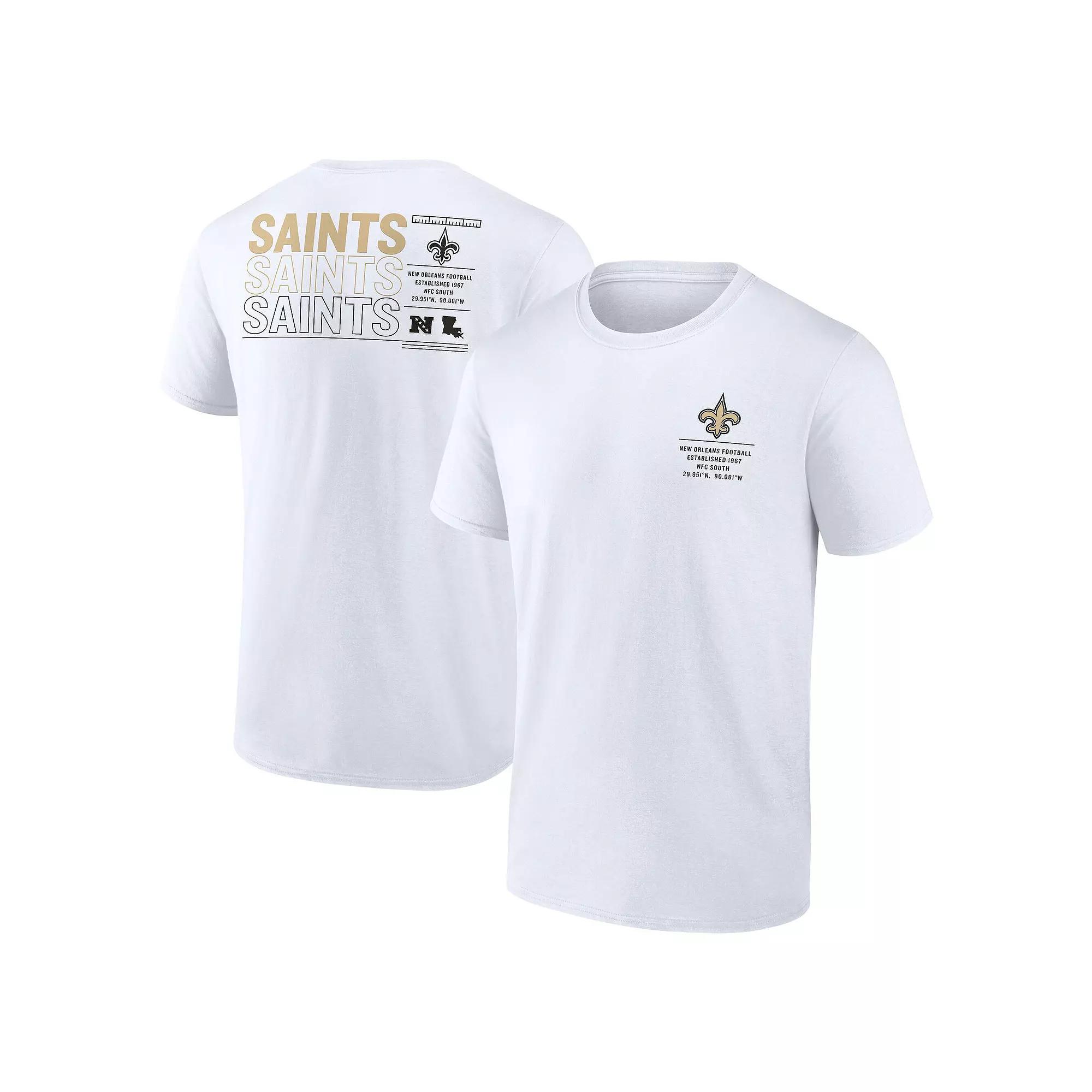 Men's Fanatics White New Orleans Saints Repeat Stats T-Shirt,  Product Image
