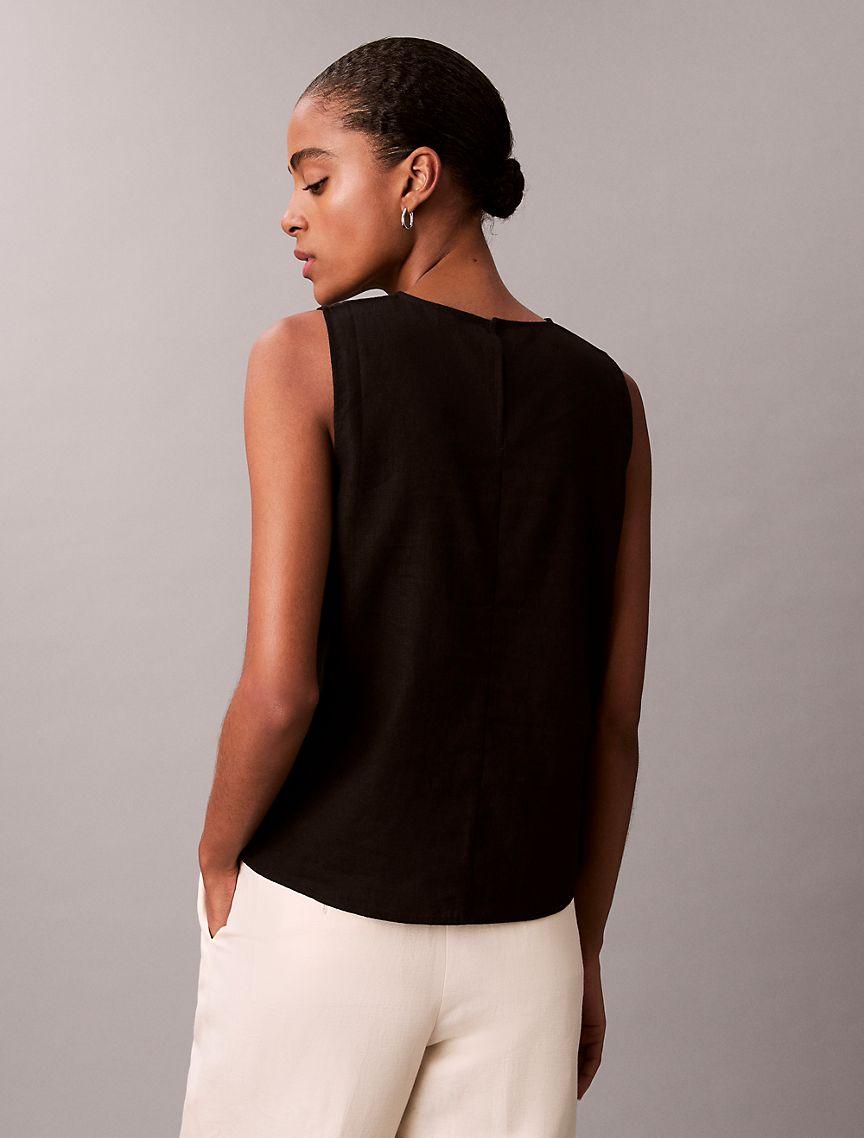 Linen Cotton Sleeveless Top Product Image
