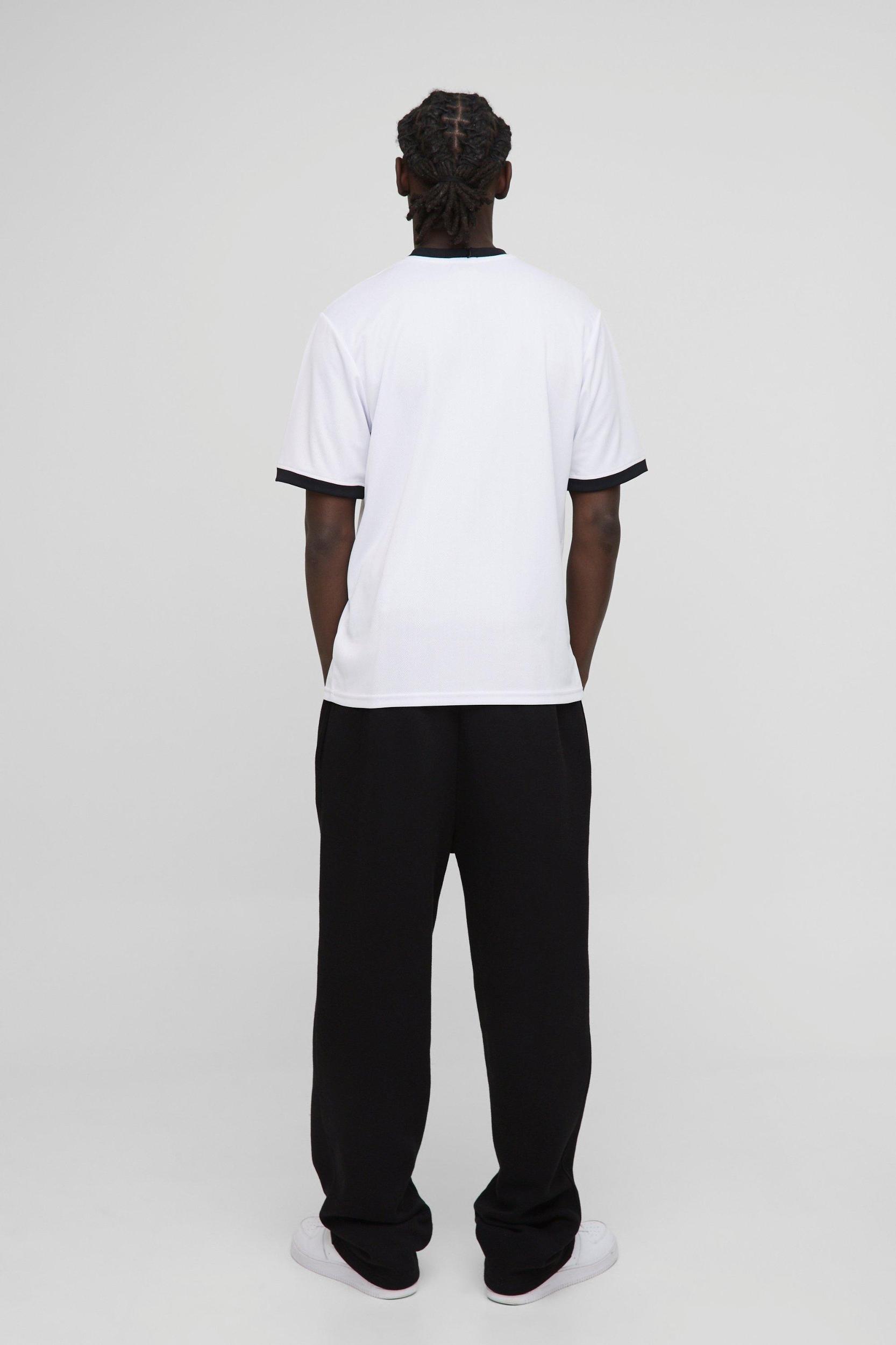 Regular Fit Mesh Ringer T-Shirt | boohooMAN USA Product Image