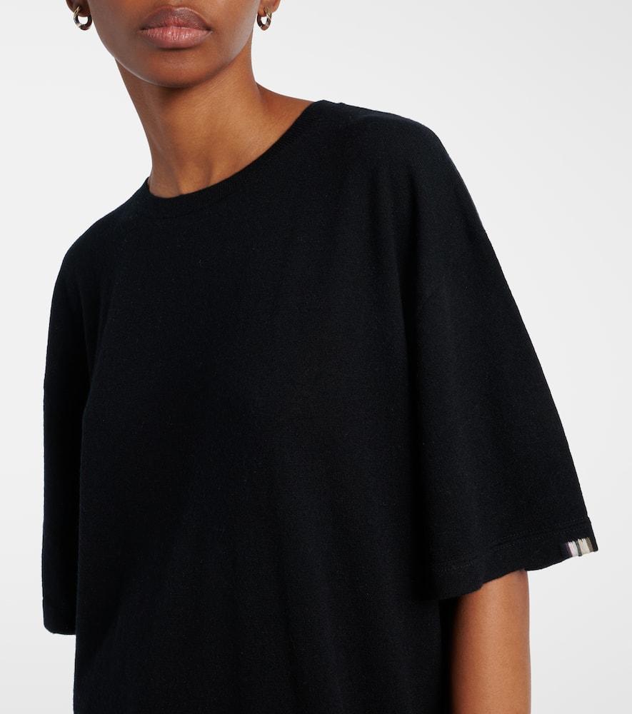 EXTREME CASHMERE N°414 Nick Wool And Cashmere T-shirt In Black Product Image