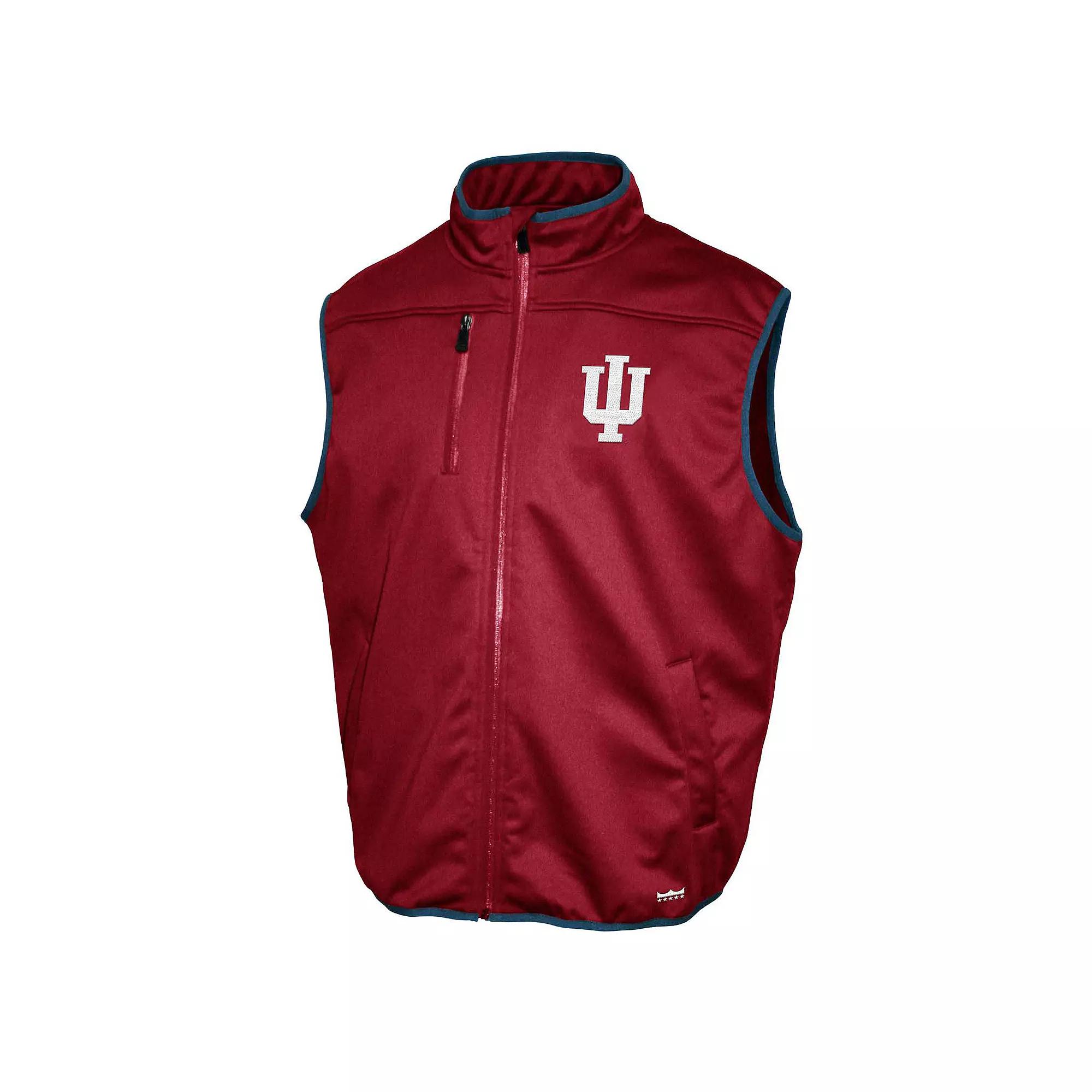 Men's Indiana Hoosiers Zip Up Softshell Vest,  Product Image
